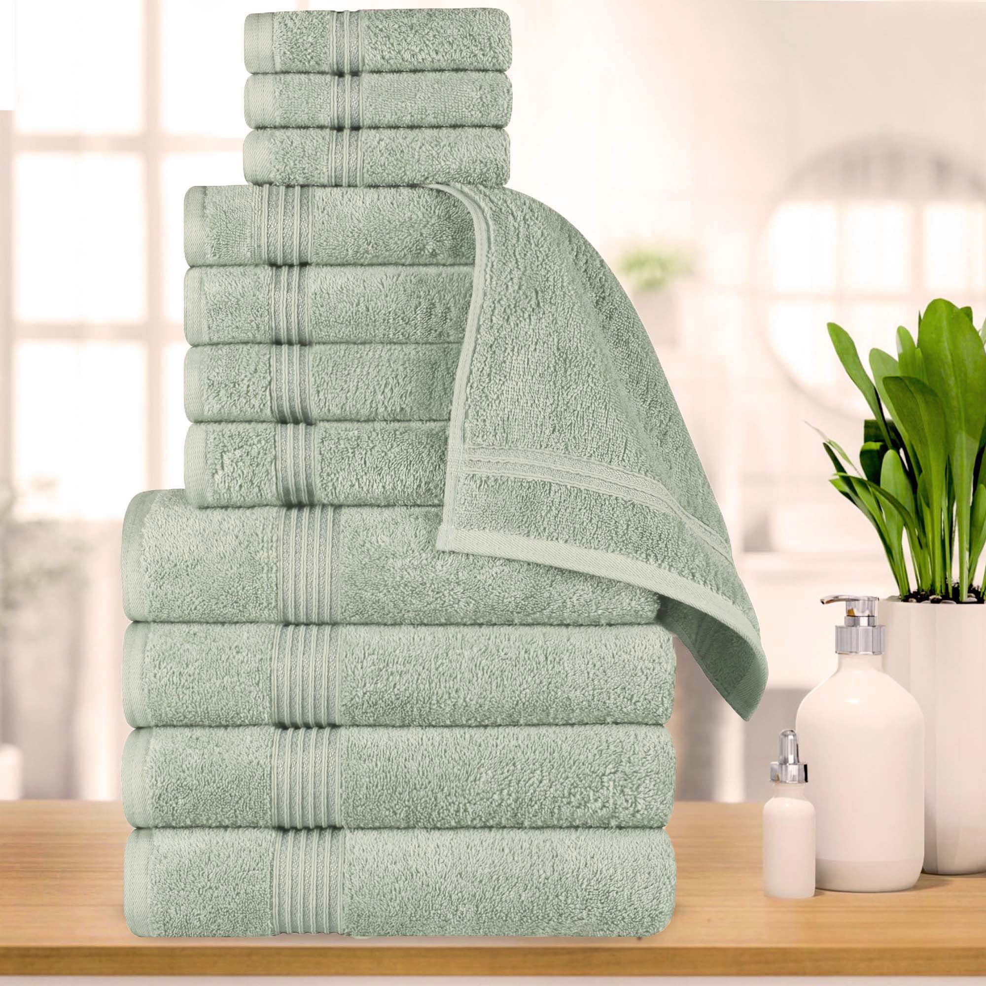 Premium 12-Piece Egyptian Cotton Towel Set - Ultra Soft, Highly Absorbent Bath Towels for Spa, Hotel & Luxury Home Use
