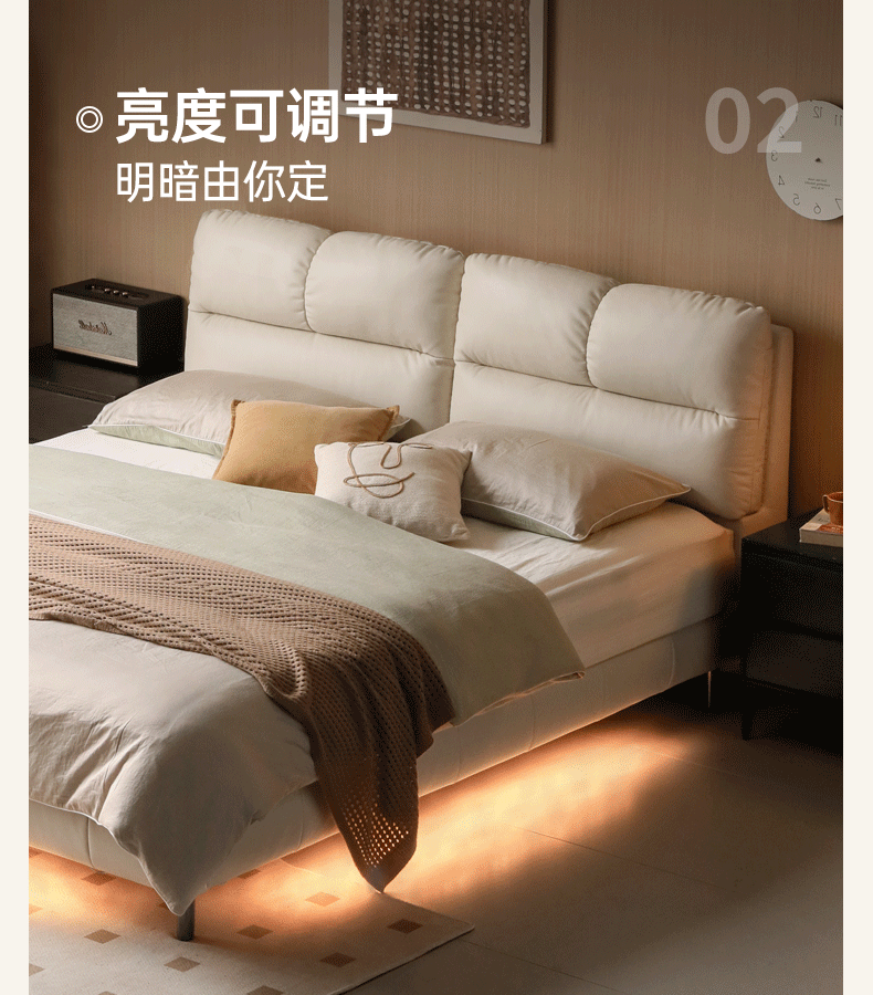 Premium Genuine Leather Wedding Bed - Soft, Luxurious & Durable for Master Bedroom, Guest Room or Honeymoon Suite - Perfect for Couples & Newlyweds