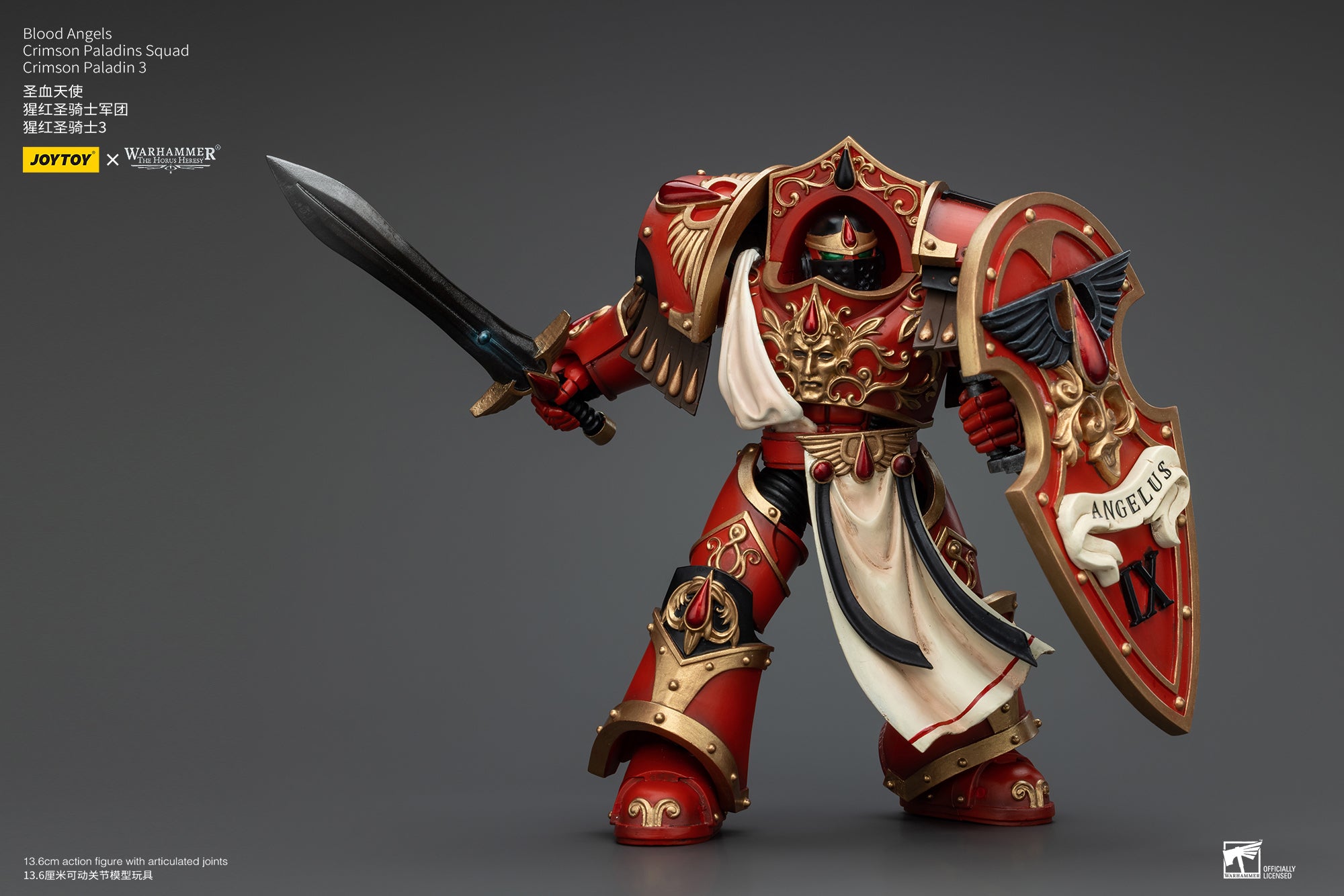JOYTOY 1/18 Scale Warhammer The Horus Heresy Blood Angels Crimson Paladins Squad Action Figure - Collectible Model for Display, Gaming & Warhammer 40K Battle Scenes