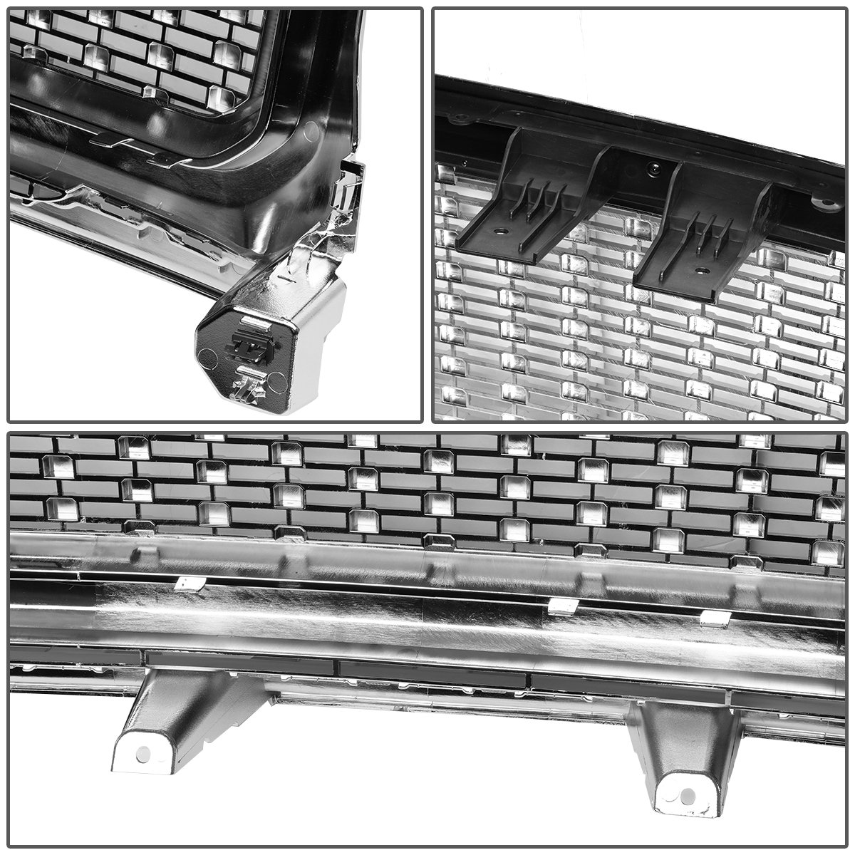 GMC Canyon ABS Denali Style Chrome Front Bumper & Hood Grille Replacement - Perfect for Off-Roading & Truck Customization