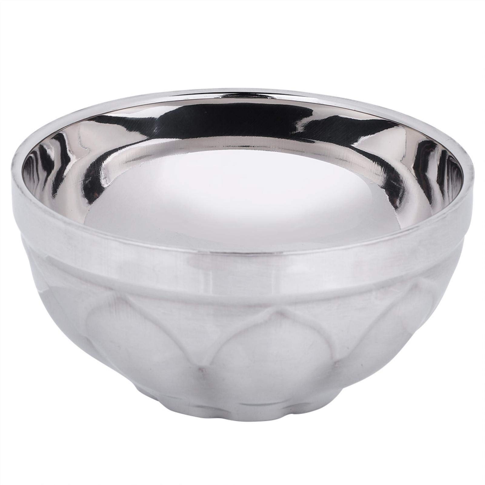 Premium Stainless Steel Double Wall Bowl - Heat Resistant, Anti-Scalding & Non-Stick Kitchenware for Cooking, Serving & Food Storage | Durable & Easy Clean Restaurant & Home Use Bowls for Soup, Salad, Ice Cream & Meal Prep