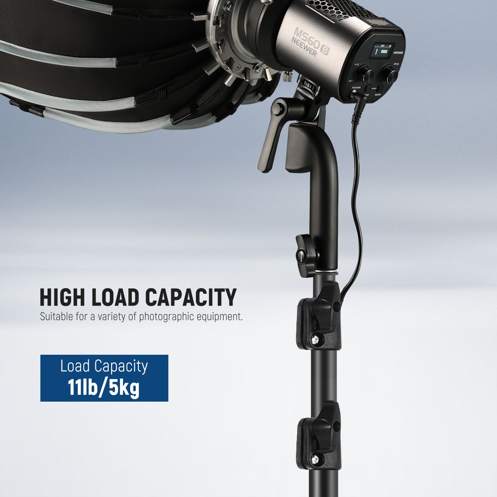 NEEWER ST178B 178cm Professional Photography Light Stand - Perfect for Studio, Portrait, and Video Shooting