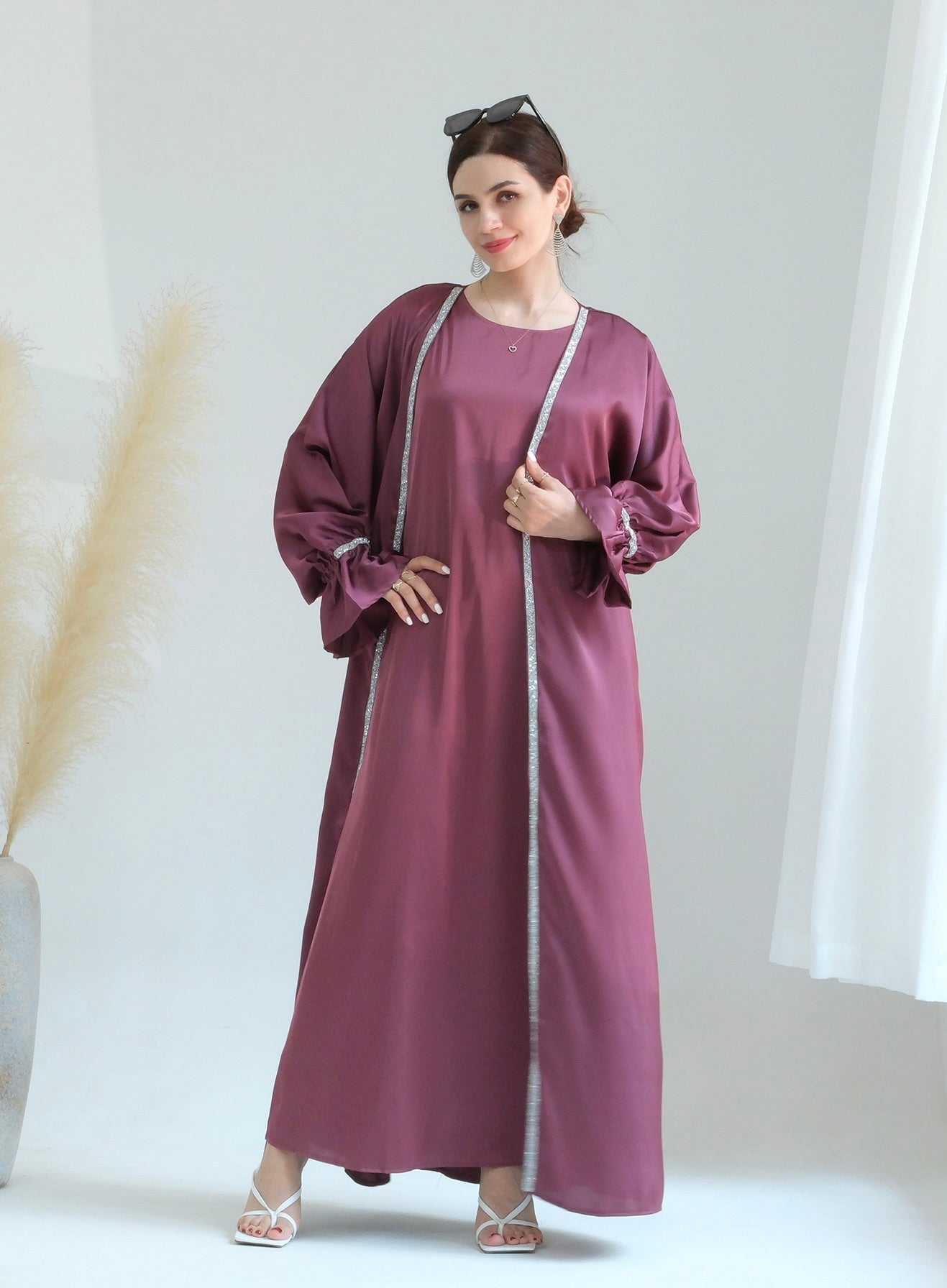 Aria2 Matching 3-Piece Mulberry Silk Pajama Set for Women - Soft Luxury Sleepwear for Comfortable Nights & Relaxing at Home