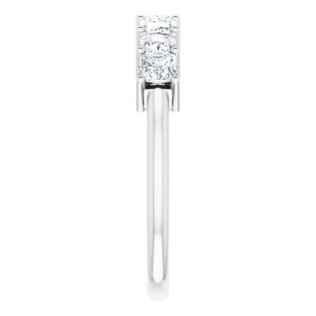 1.26 Carat Princess Cut Diamond Wedding Band - 7 Stone Anniversary Ring for Women, Elegant Bridal Jewelry, Perfect for Engagement, Proposal & Special Occasions