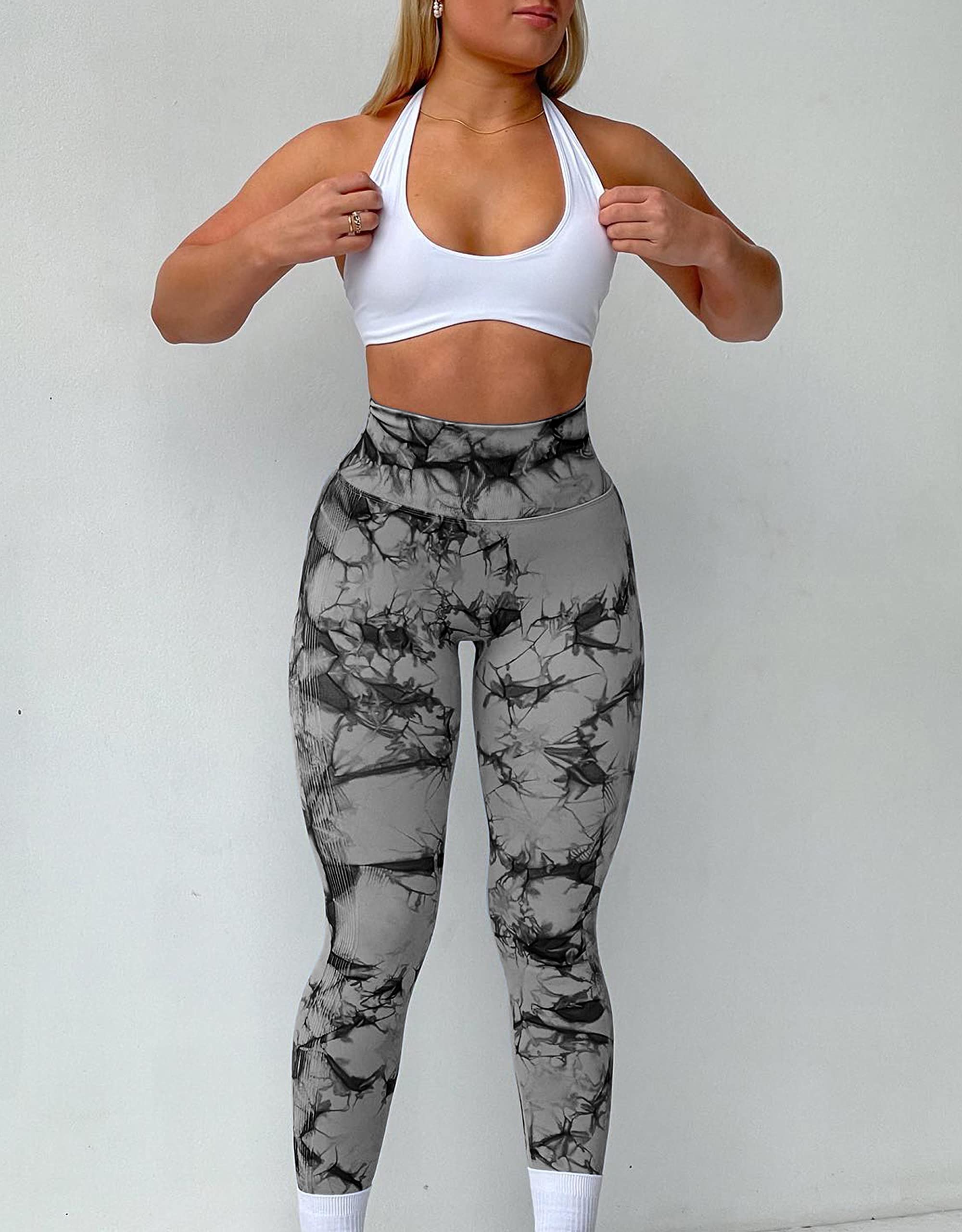 AGROSTE Women's High Waisted Seamless Scrunch Butt Lifting Workout Leggings - Booty Yoga Pants & Comfortable Tights for Gym, Running & Lounge Wear