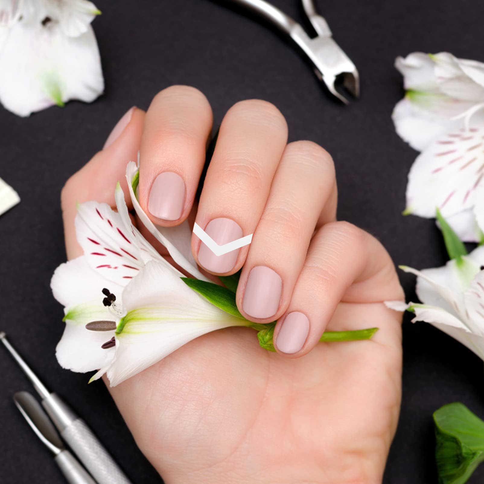 50 Sheets French Tip Nail Stickers - White Crescent Moon Vinyl Nail Art Decals for Gel Polish | DIY Manicure Guide Stickers for Salon & Home Nail Design | Perfect for Parties, Weddings & Special Occasions
