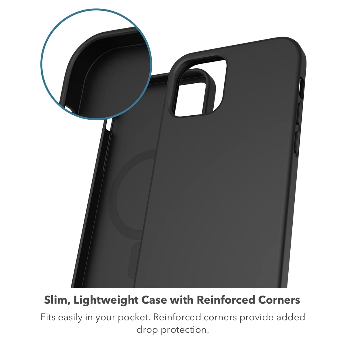 Max Protection MagSafe Case & HD Tempered Glass Screen Protector for iPhone 12/12 Pro - Shockproof Black Cover with Perfect Fit - Ideal for Daily Use, Travel & Outdoor Activities