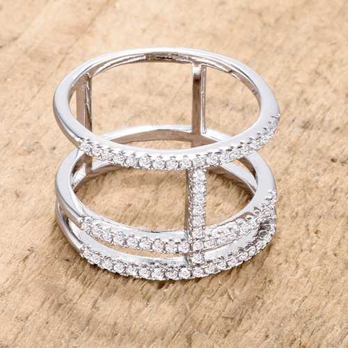 0.5Ct Rhodium Plated CZ Engagement Ring - Sparkling Cubic Zirconia Wedding Band for Women, Perfect for Proposals, Anniversaries & Special Occasions