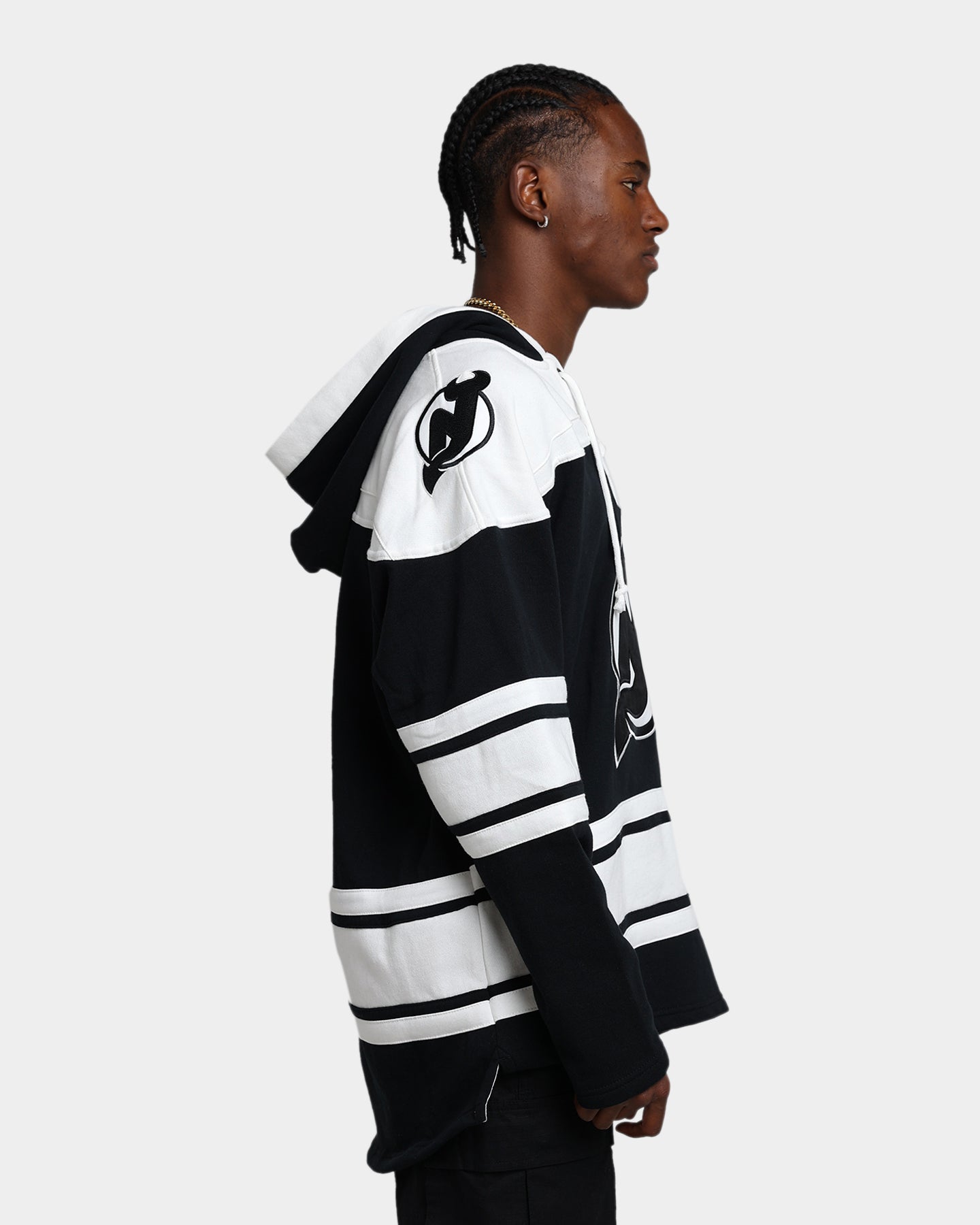 47 Brand New Jersey Devils Superior Lacer Hoodie - Jet Black NHL Hockey Fan Apparel for Men & Women - Perfect for Game Day, Tailgating and Cold Weather