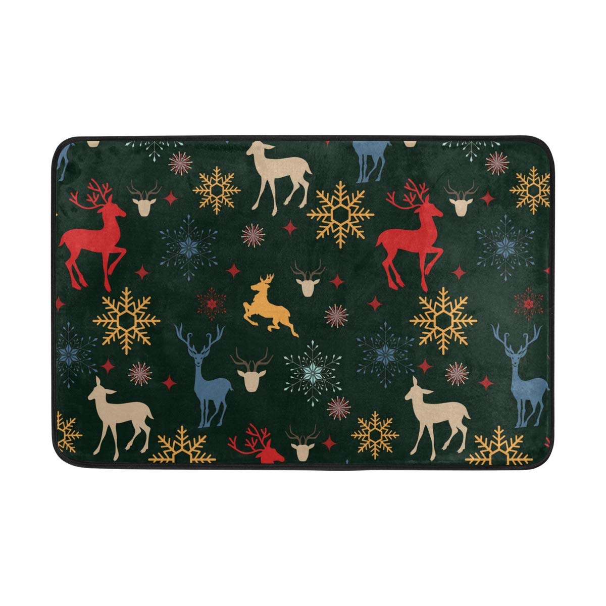 Christmas Reindeer Indoor Doormat - Non-Slip Front Door Mat for Home, Bathroom & Toilet | Modern Welcome Rug for Holiday Decor & Home Safety