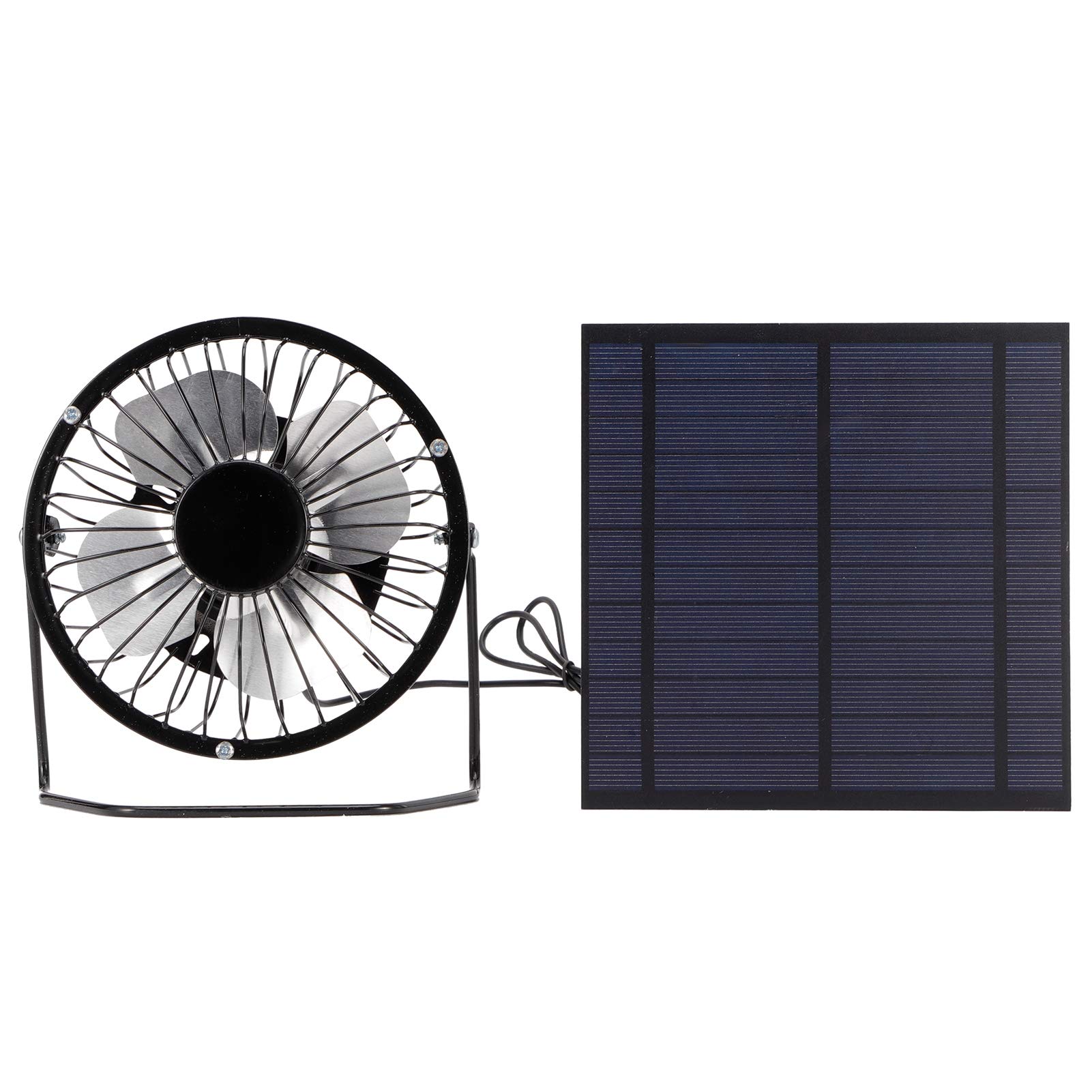 Solar Powered Fan - High Efficiency Iron Solar Panel Kit | Portable Cooling Fan for Dog Houses, Greenhouses & Outdoor Use | Perfect for Pets, Plants & Patio