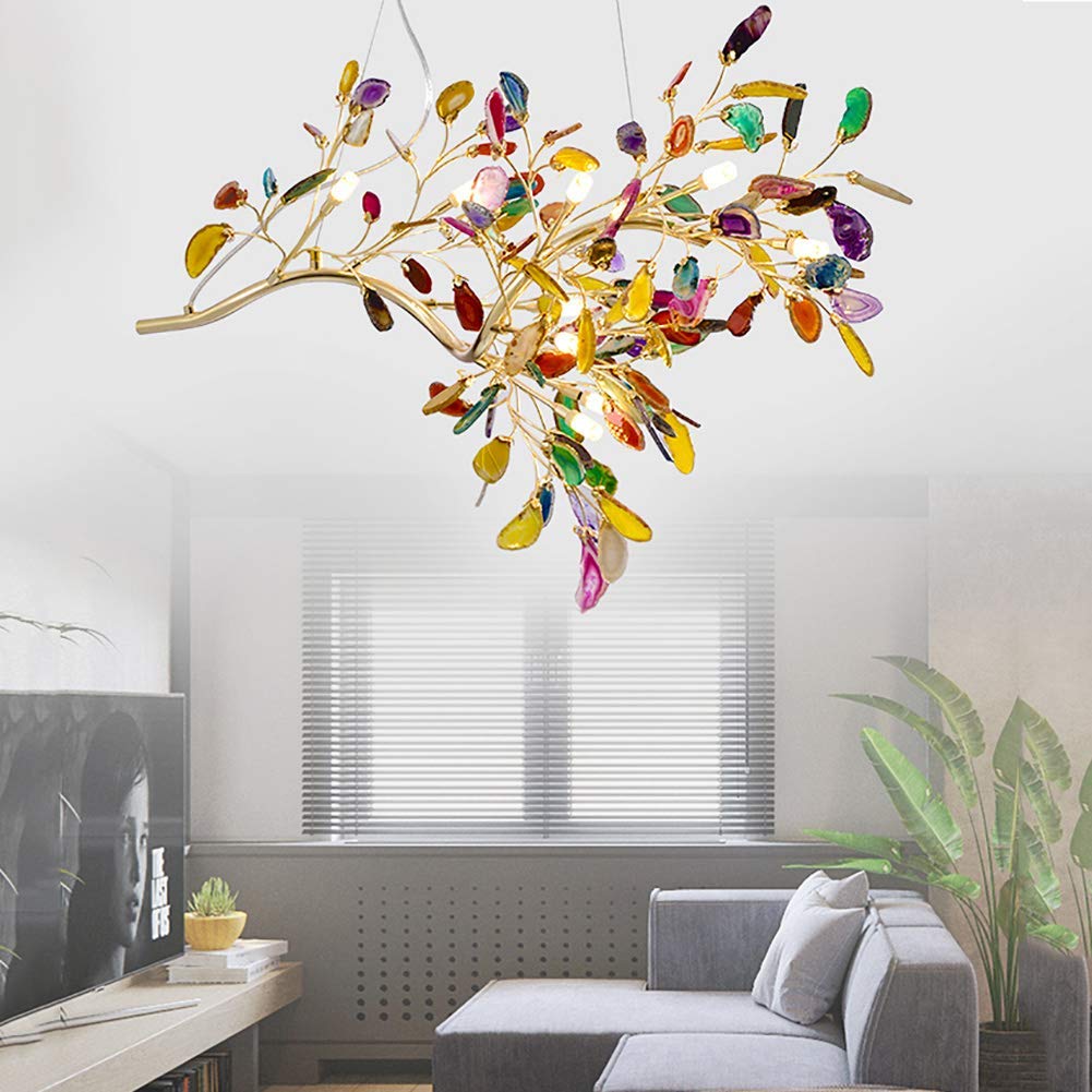 Modern LED Sputnik Chandelier - 9/11 Light Agate Firefly Pendant Ceiling Lamp with 33.4