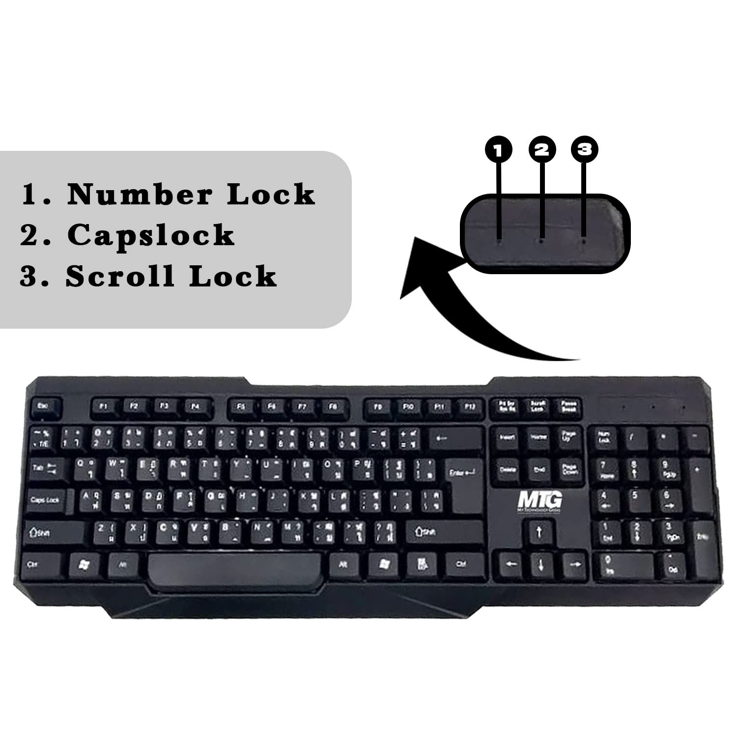 MTG Wireless Keyboard for Windows, Linux & Mac - 2.4GHz USB Receiver, Waterproof, 114 Keys Compact Design - Black (10-Pack) | Perfect for Office, Gaming & Home PC/Laptop Use