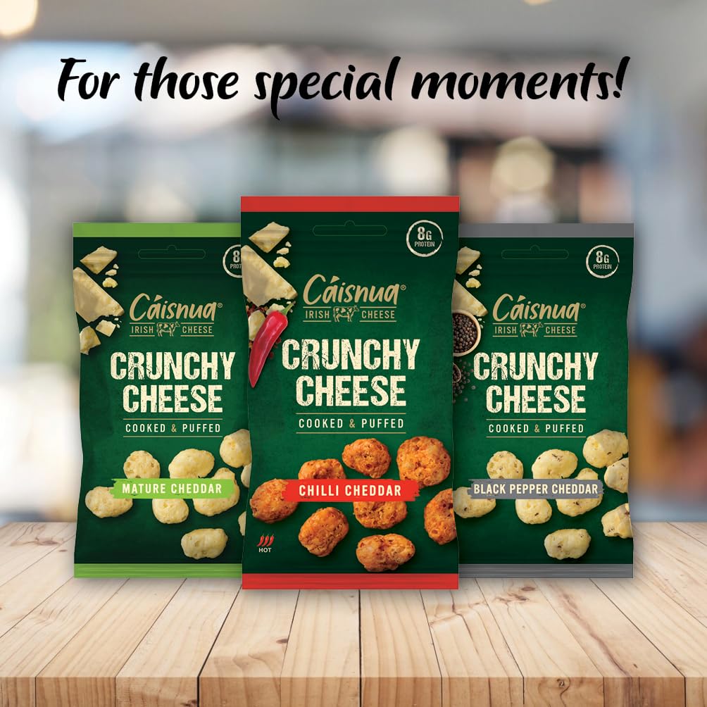 Crispy Puffed Cheese Snacks - 20g (Pack of 12) - Keto Friendly, High Protein, Vegetarian - Mixed Variety - Perfect for Low Carb Diet, Office Snacking & Movie Nights