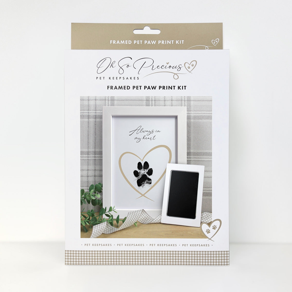 Custom Framed Pet Paw Print Keepsake with Ink Kit - Personalized Memorial Gift for Dogs & Cats - Perfect for Pet Loss Remembrance, Memorial Day & Pet Lovers