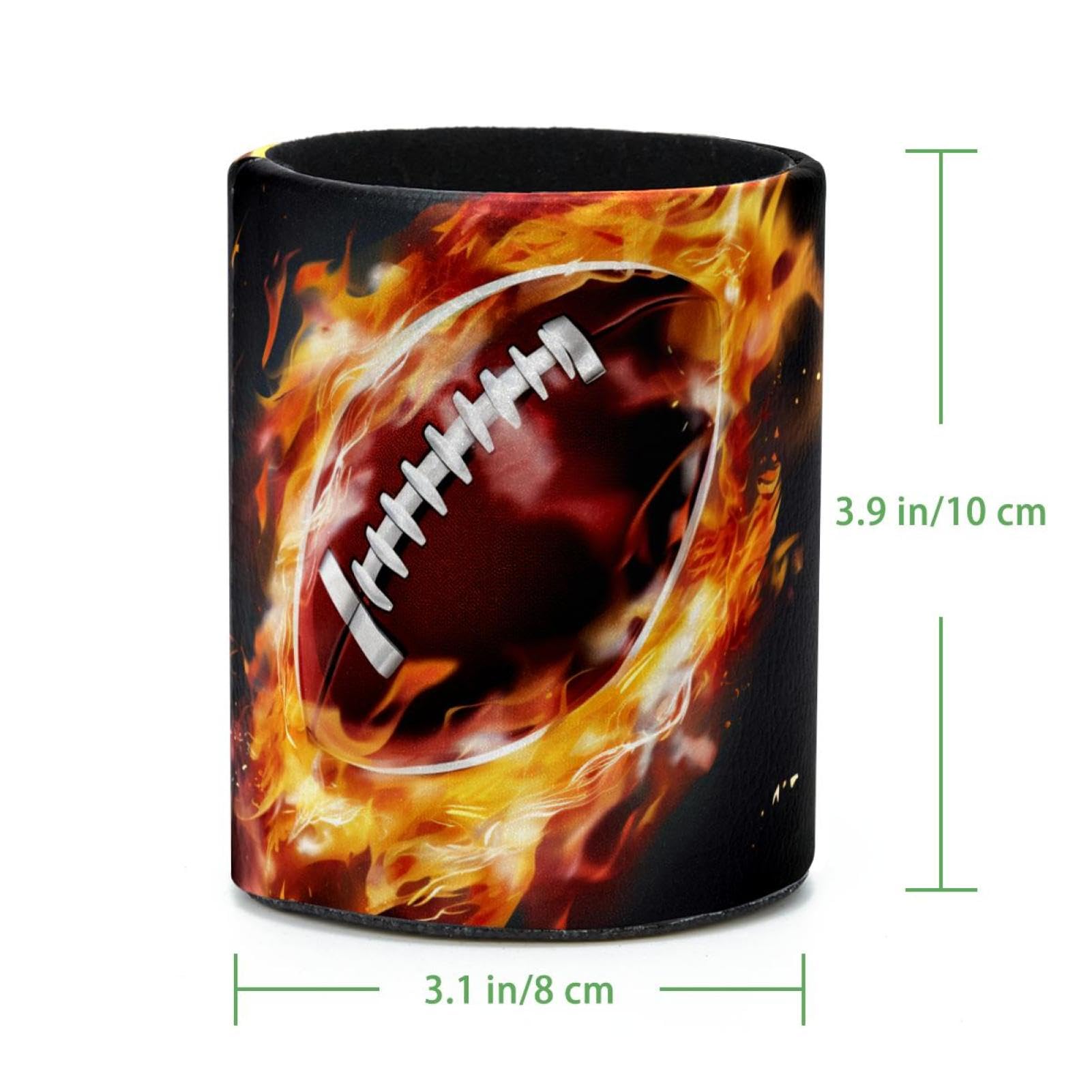 Premium Pen Holder for Desk - Stylish Pen Organizer with American Football & Fire Design - Perfect Desk Accessories for Office, Home & School Organization