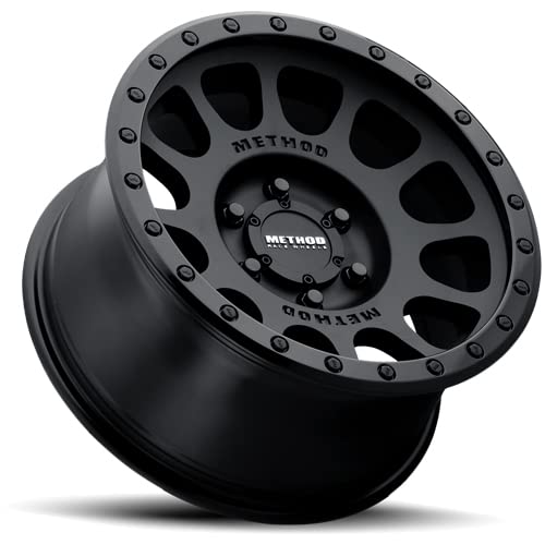 Method Race Wheels 305 NV Black Wheel with Matte Gloss Lip - 17x8.5 Inches, 8x6mm Bolt Pattern, 0mm Offset - Perfect for Off-Road Trucks, Jeeps & SUVs
