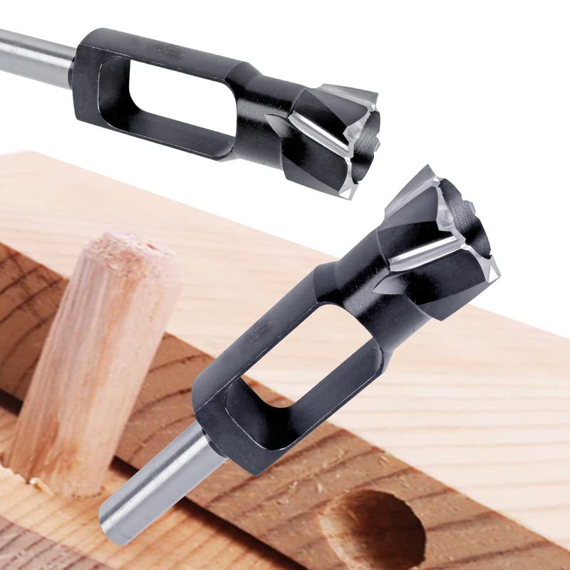 3/8 Inch Wood Tenon Dowel Plug Cutter - Professional Woodworking Drill Bit for Furniture Making, Cabinet Repair & DIY Wood Joinery Projects