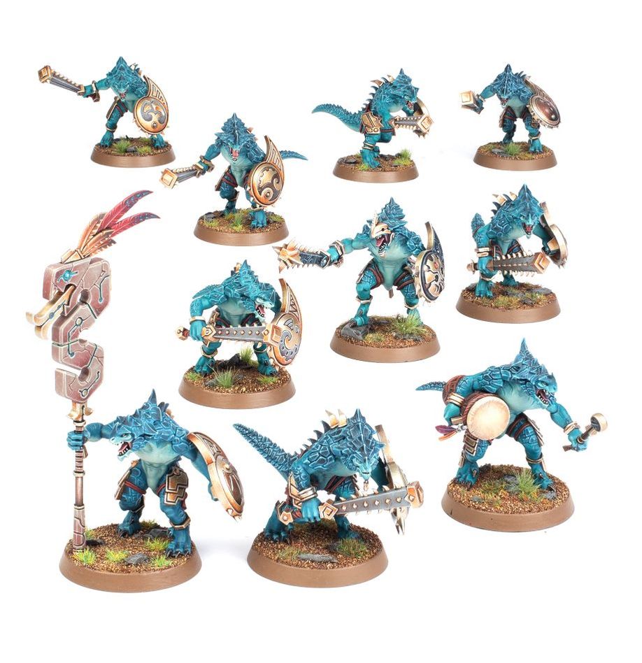 Age of Sigmar Seraphon: Saurus Warriors Miniatures - Fantasy Tabletop Wargaming Army for Warhammer Battles & Collection Display
