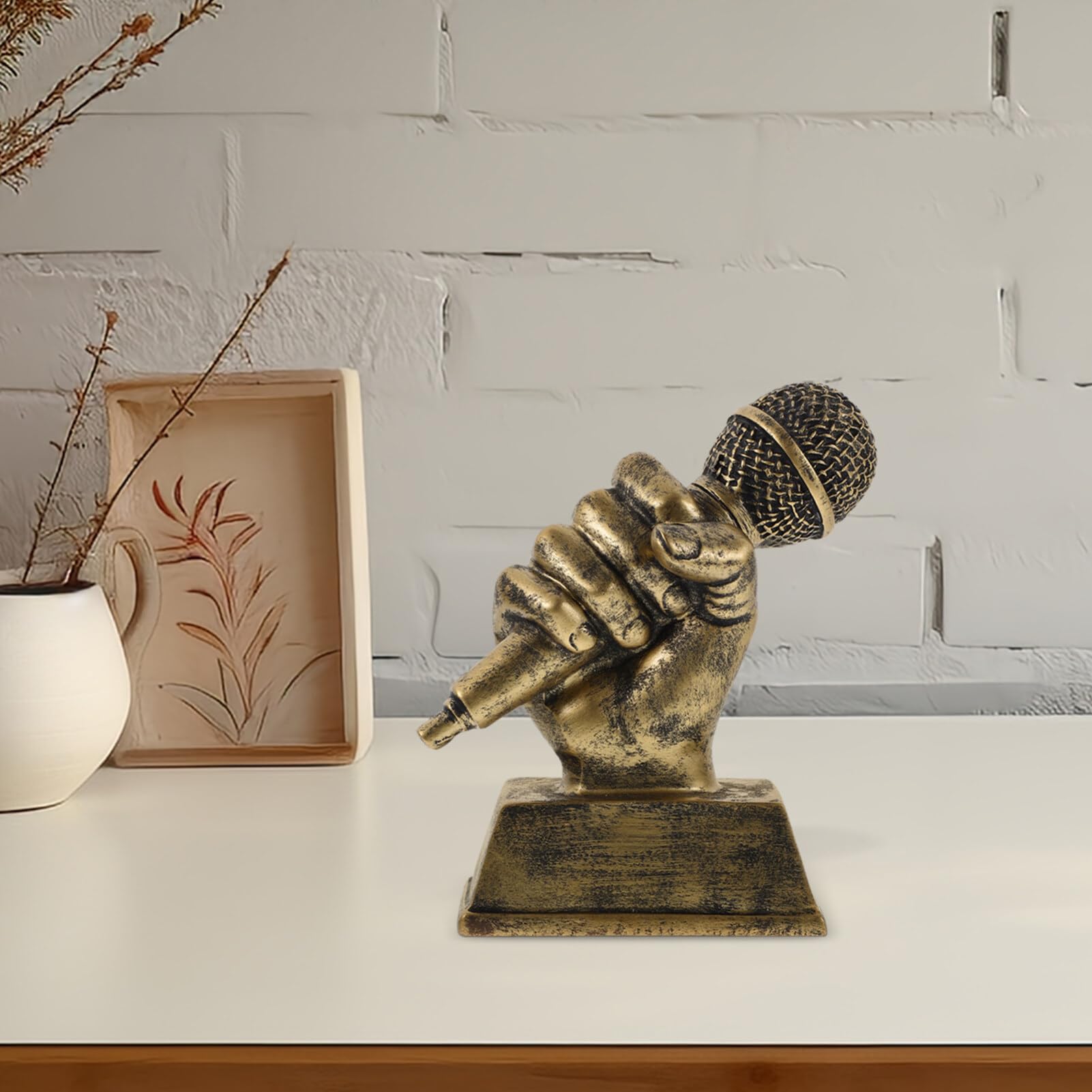 Toddmomy Engraved Mic Drop Trophy - Fun Musical Award for Karaoke Singing Competitions, Parties & Appreciation | Perfect for Talent Shows, Music Contests & Celebration Events