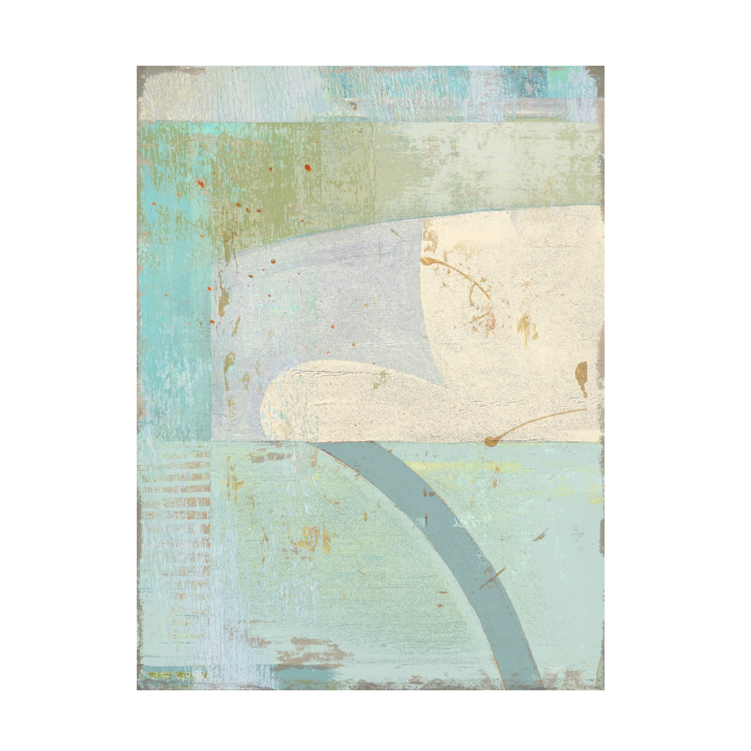 Trademark Fine Art 'Coastal Blues No 1' Canvas Wall Art by Suzanne Nicoll - Beach House Decor, Ocean Themed Living Room Painting, Coastal Blue Abstract Artwork for Home & Office