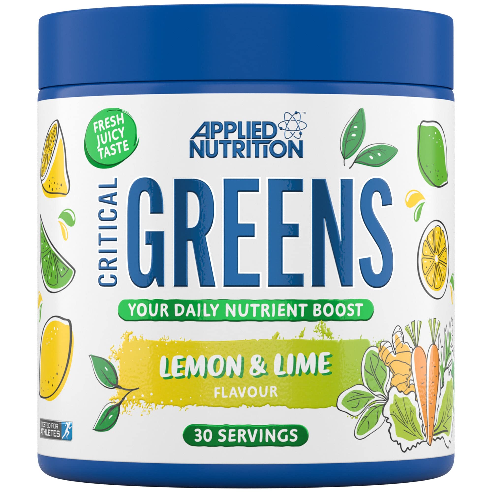 Applied Nutrition Critical Greens Lemon & Lime Superfood Powder 150g - Antioxidant Rich Greens Supplement for Detox & Energy Boost | Perfect for Smoothies, Juices & Daily Wellness Routine