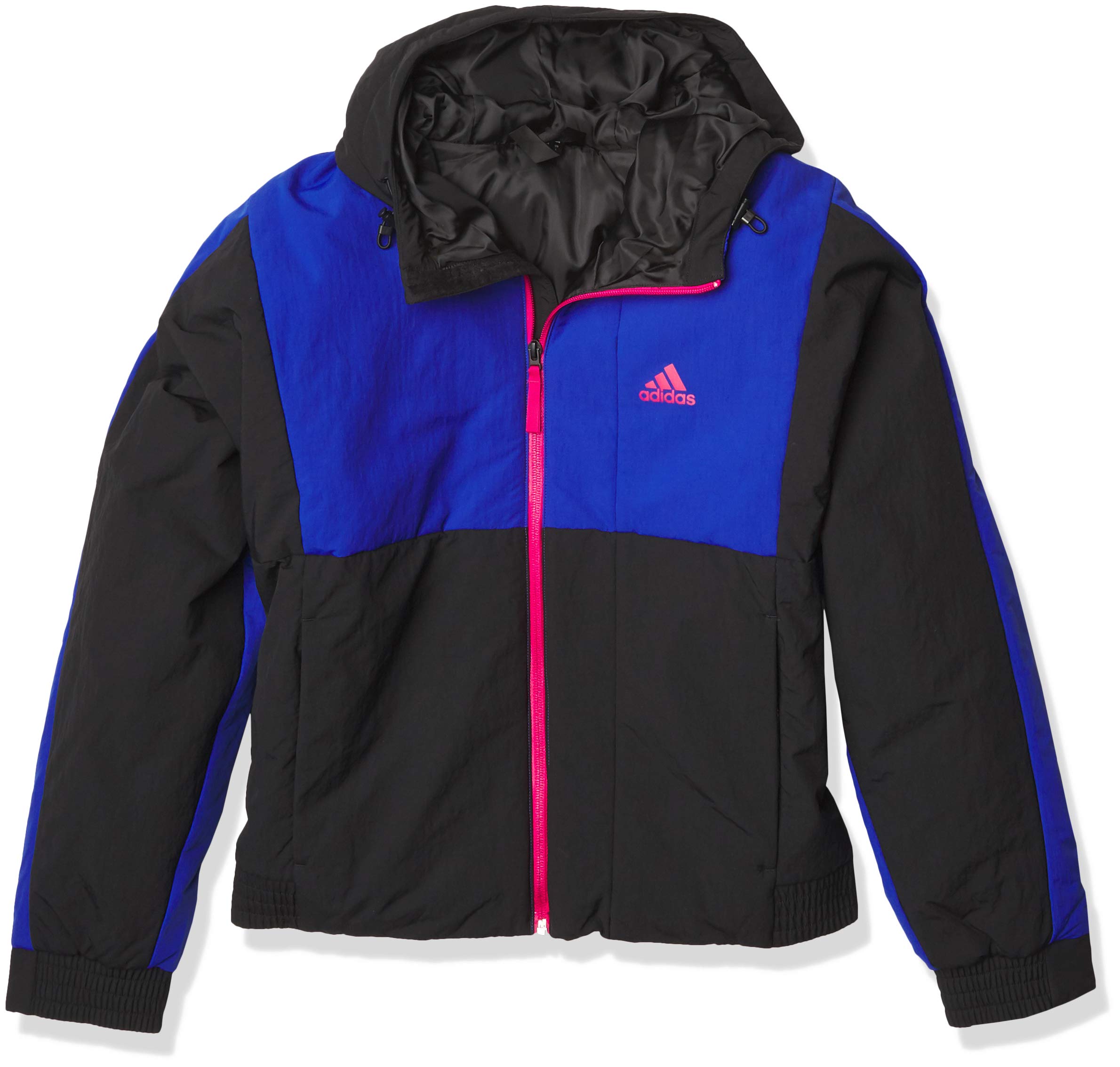 Adidas Women's Back to School Hooded Jacket - Lightweight Fleece Pullover with Zipper Pocket | Perfect for College, Casual Wear & Fall Weather