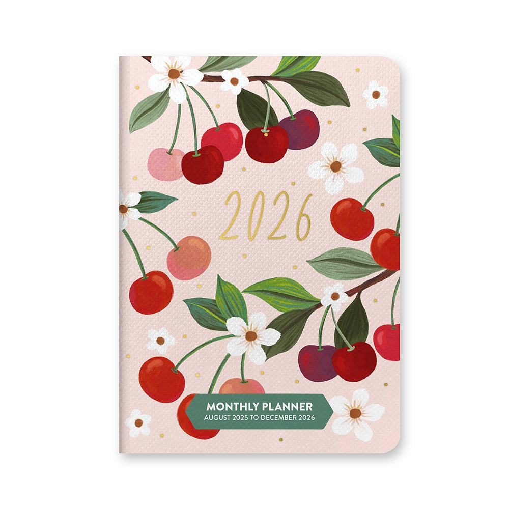 2026 Monthly Pocket Planner - Floral & Fruit Design - Perfect for Organizing, Scheduling & Gift Giving - Home, Office & School Use