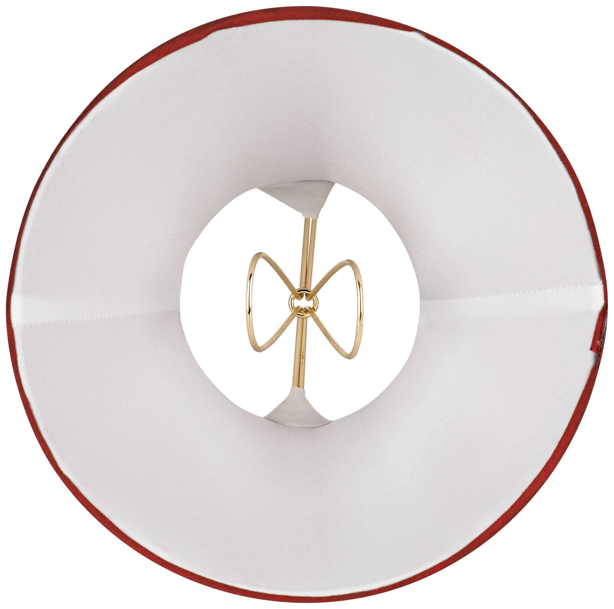 6 Pack Deep Red Faux Silk Bell Lamp Shades - 3