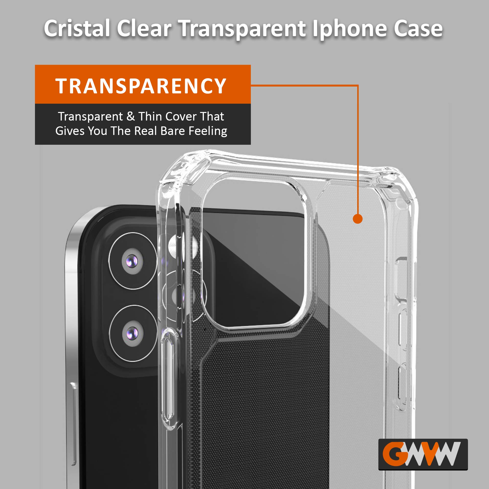 Premium Clear TPU Case for iPhone 12 Pro Max (6.7 inch 2020) - Ultra Slim Protective Phone Cover | Shatterproof & Scratch-Resistant | Perfect for Everyday Use, Travel & Work