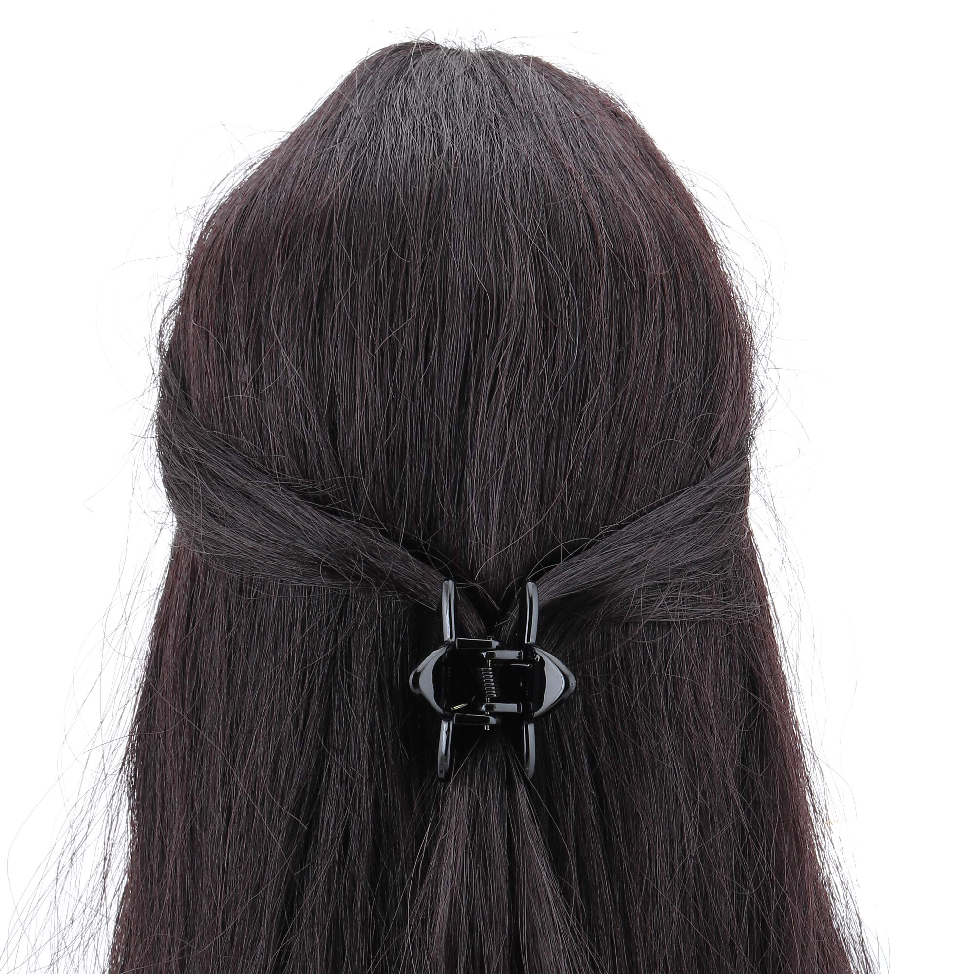 Elegant Black Butterfly Hair Clips for Women & Girls - Pack of 6 Medium Hair Accessories (SKR70574) | Perfect for Weddings, Parties & Everyday Style