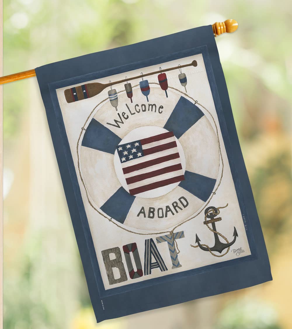 Breeze Decor Coastal Nautical House Flag Set 28x40