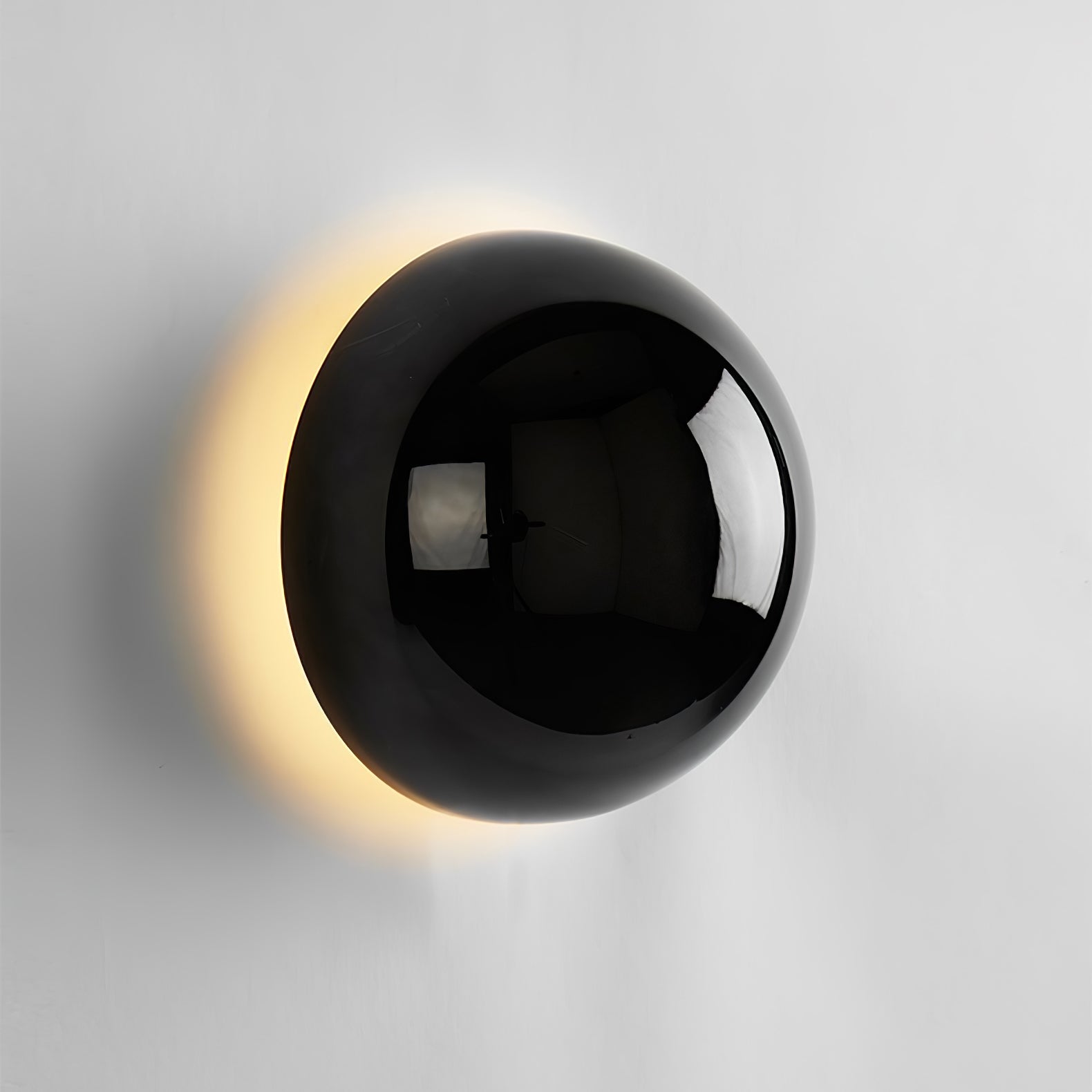 Elegant Aurum Sphere Wall Sconce - Modern Gold LED Light Fixture for Living Room, Bedroom, or Hallway Decor