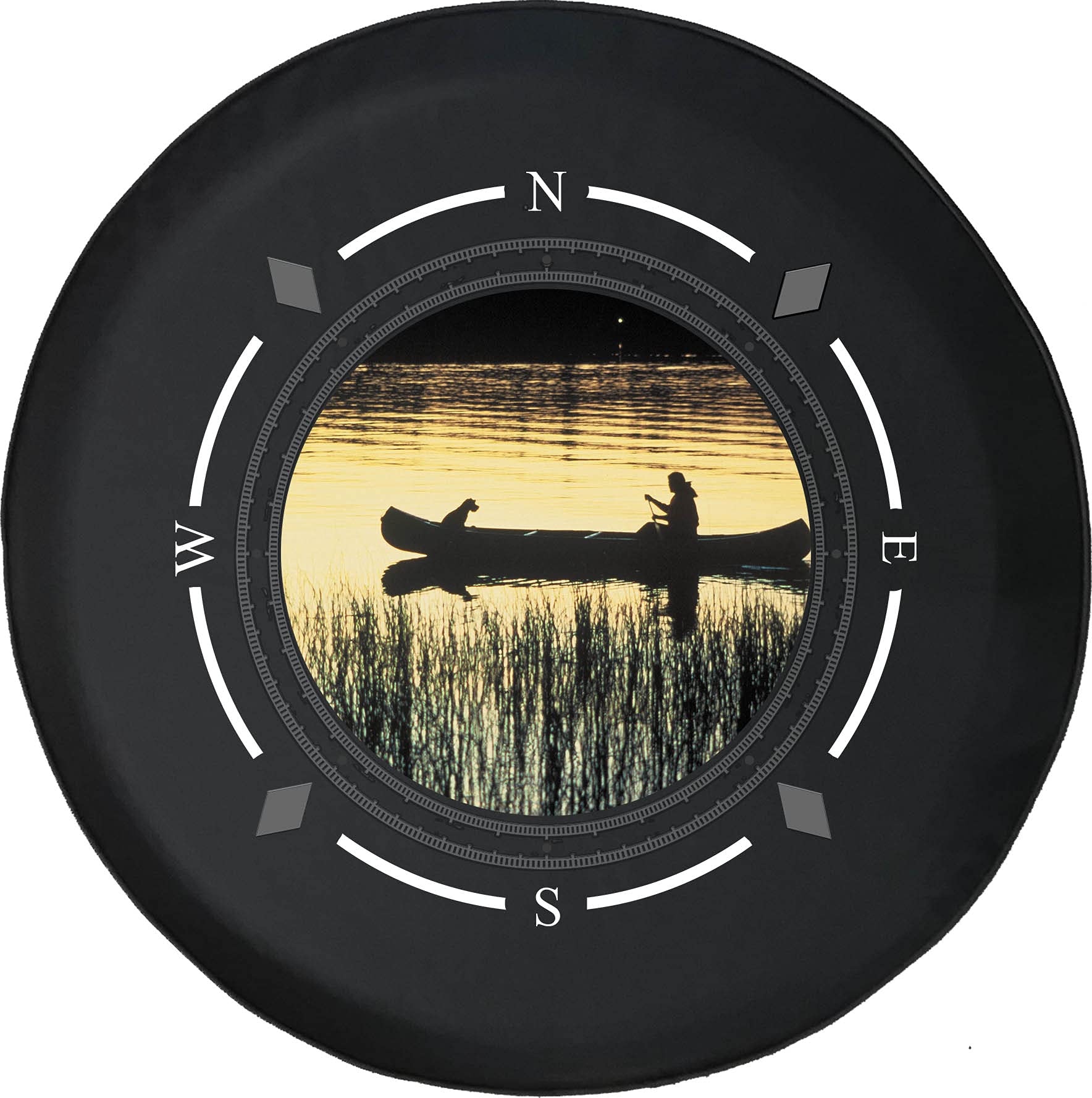 Premium American Unlimited Spare Tire Cover with Compass Design - Universal Fit for SUVs, Trailers, RVs & More - Perfect for Outdoor Adventures, Camping Trips & Road Travel