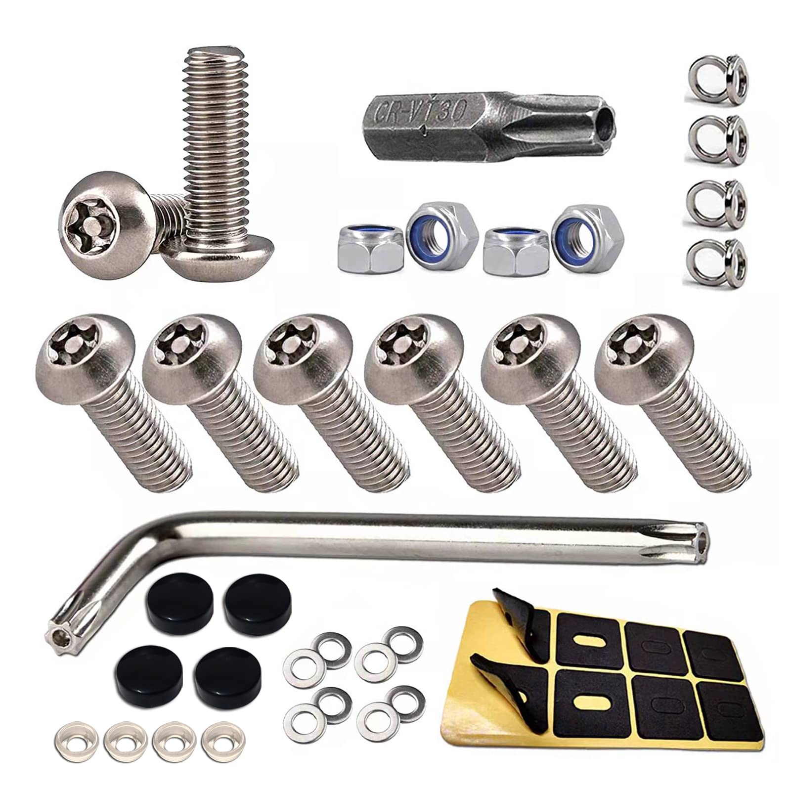 **Aootf Anti-Theft Stainless Steel License Plate Screws (M6 1/4