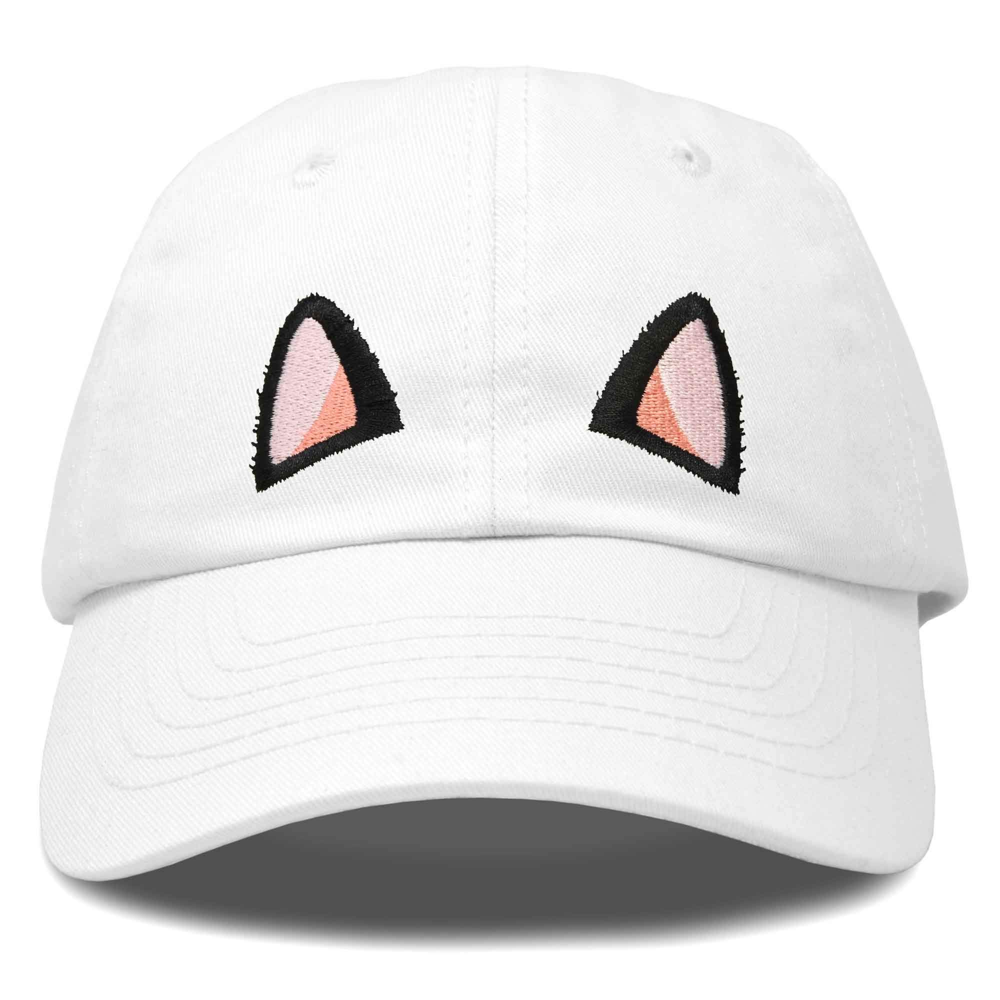 Cute Cat Ears Baseball Cap for Women - DALIX Adjustable Knit Hat with Cat Ear Design - Perfect for Cosplay, Halloween Costume, Anime Conventions & Everyday Fashion
