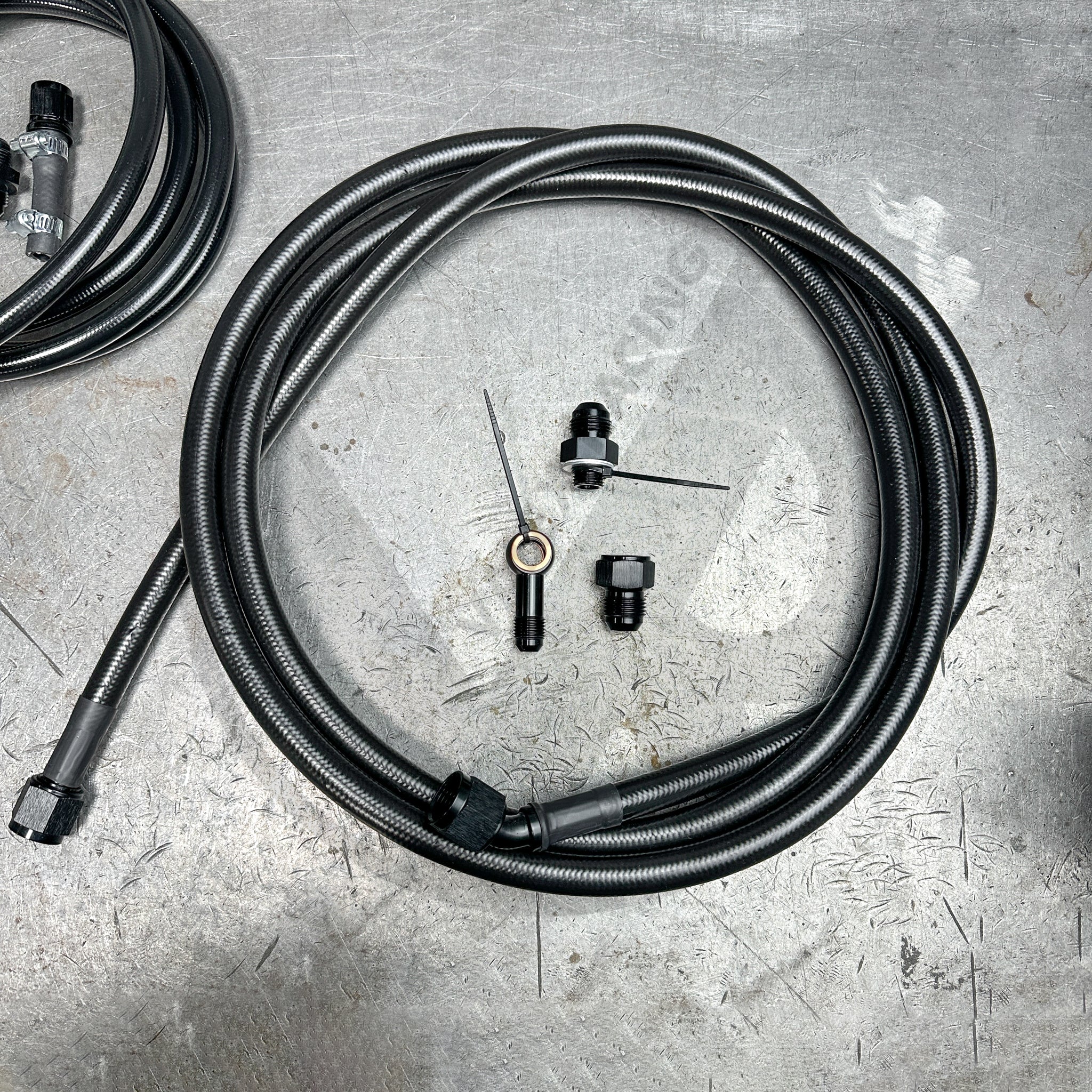 94-95 Acura Integra E85 Compatible Stainless Steel Fuel Lines Kit - 8AN Feed & 6AN Return (Black) | High Performance Fuel System Upgrade for Racing & Street Tuning