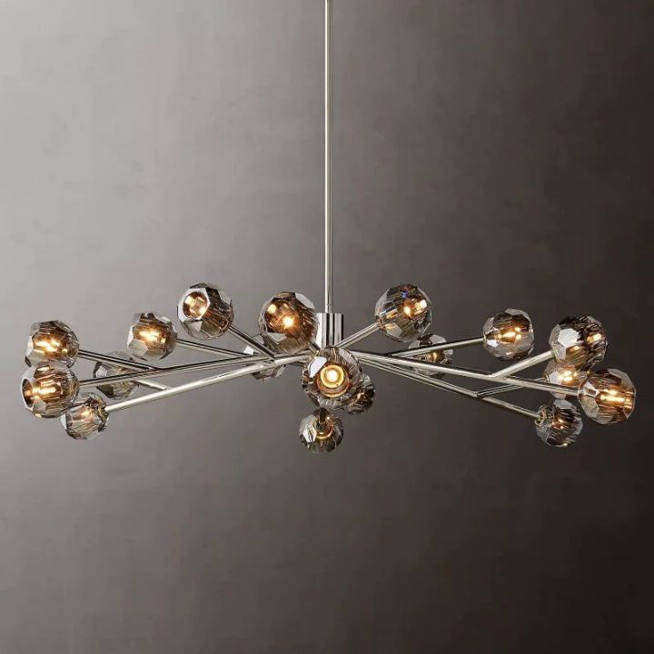Crystal Ball Glass Round Chandelier 60
