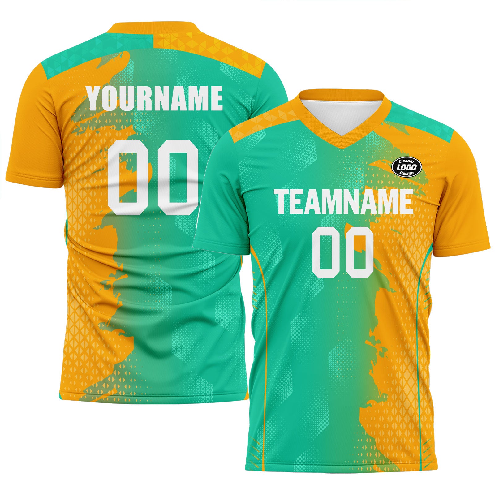 Custom Green & Yellow Soccer Jersey Set - Personalized SCJ101 D020210 for Team Uniforms & Fan Gear - Perfect for Matches, Training & Sports Events