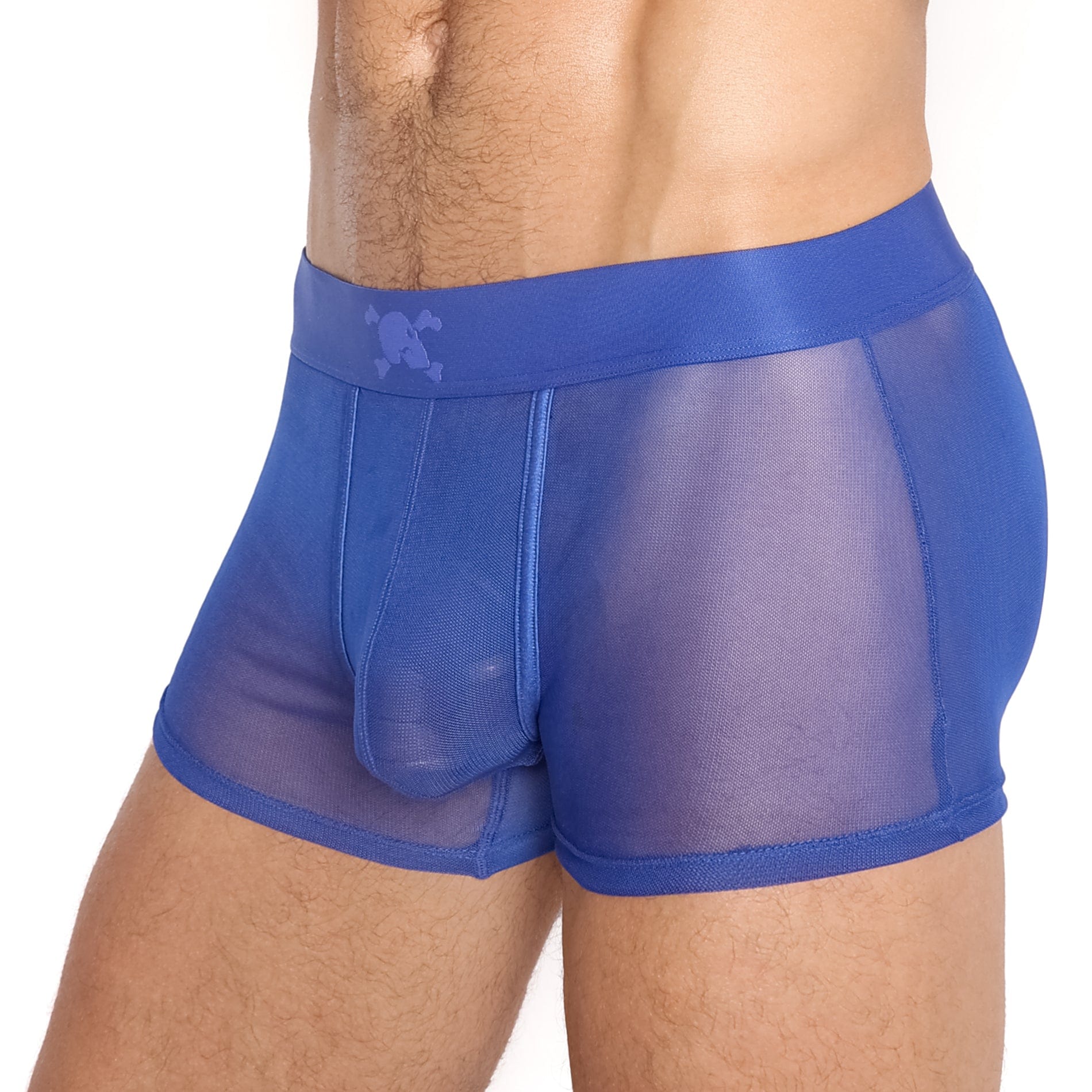 Just The Bones Sheer Trunk Royal Blue - Comfortable & Stylish Men's Underwear for Everyday Wear, Workout & Lounge