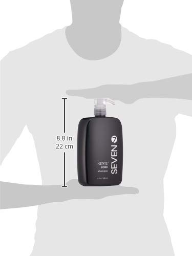 SEVEN Haircare KENTE BOND Repairing Shampoo for Split Ends & Damaged Hair - Sulfate Free, Cruelty Free with Green Tea, Guar & Pro Vitamin B5 - For Men & Women - Made in USA - 32 oz - Perfect for Daily Hair Repair & Hydration at Home or Salon