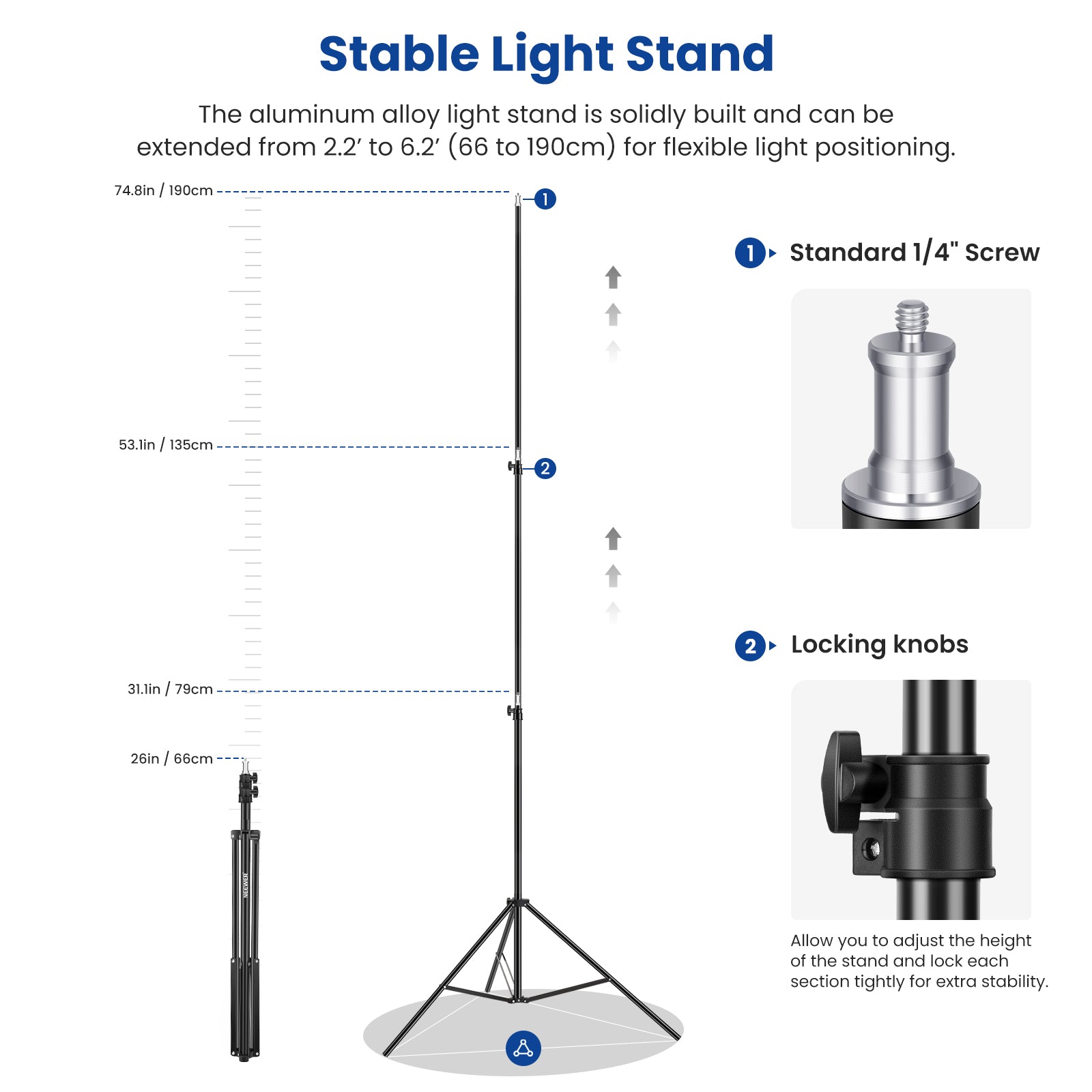 NEEWER 2 Pack NL660 Bi-Color 660 LED Video Light with Stand Kit - Professional Lighting for YouTube, Photography, Live Streaming & Studio Production