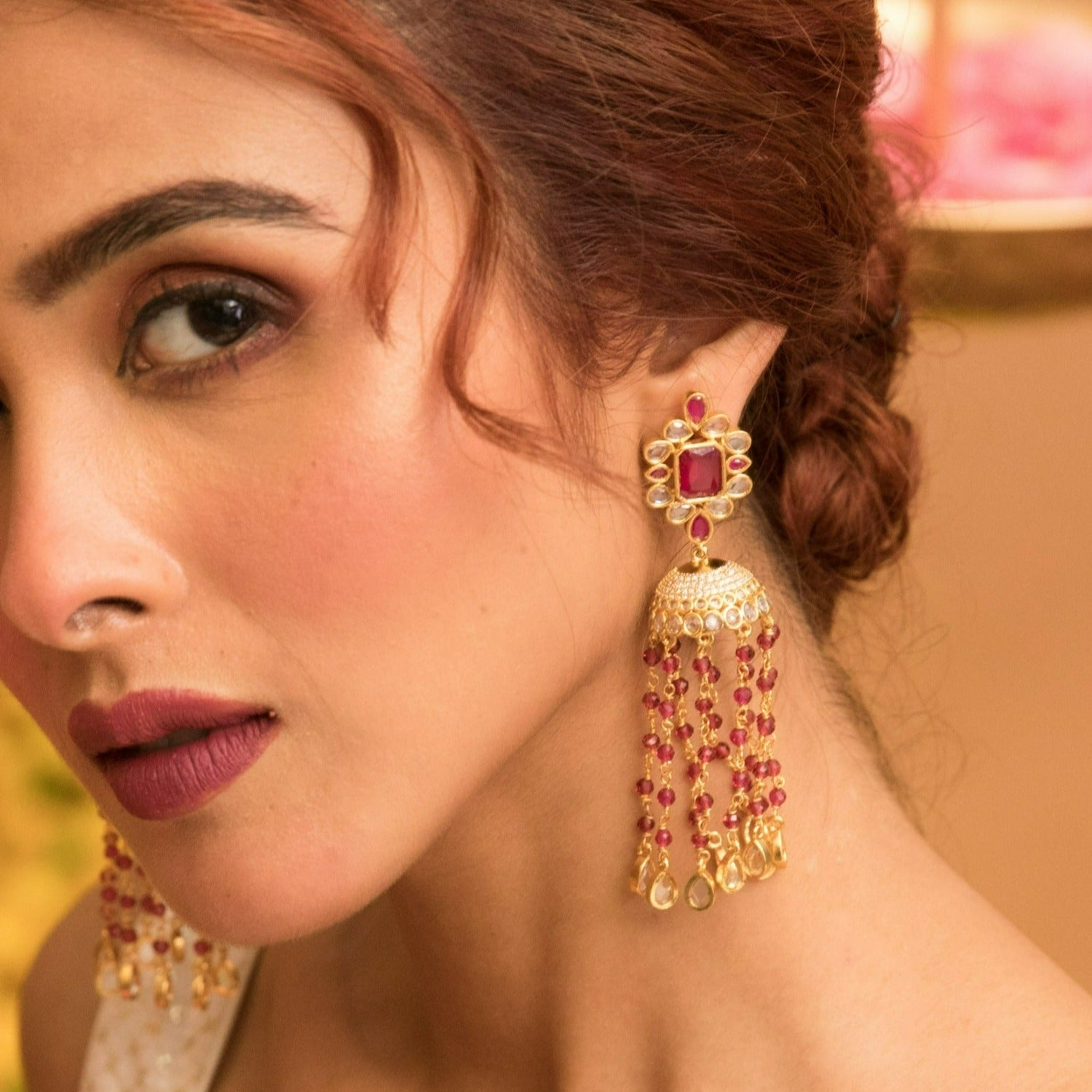 Classic Beaded Jhumka Earrings for Women | Traditional Indian Ethnic Jewelry | Perfect for Weddings, Parties & Festive Occasions