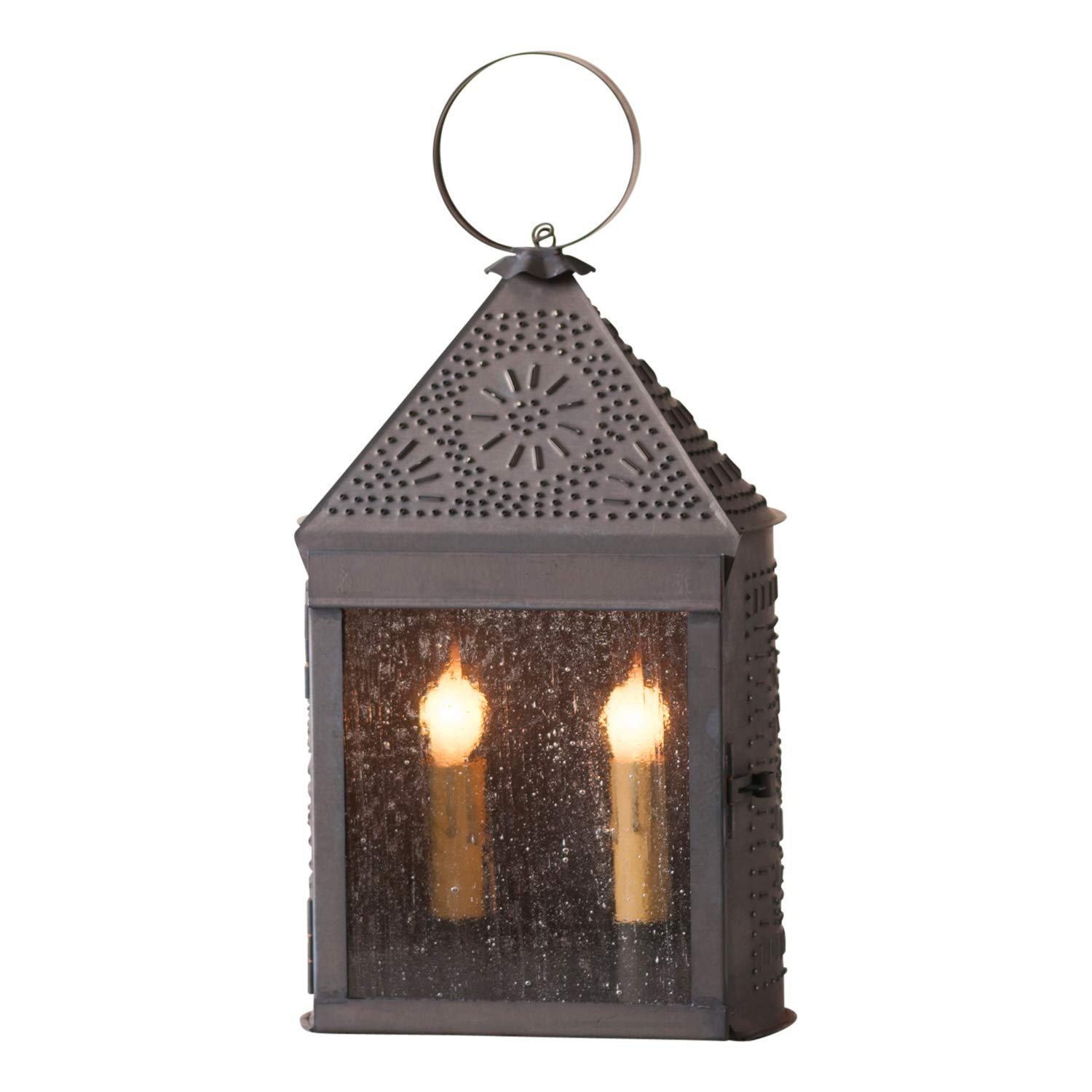 Vintage Harbor Lantern with Chisel Detailing in Kettle Black Finish - Perfect for Coastal, Nautical, or Farmhouse Home Decor