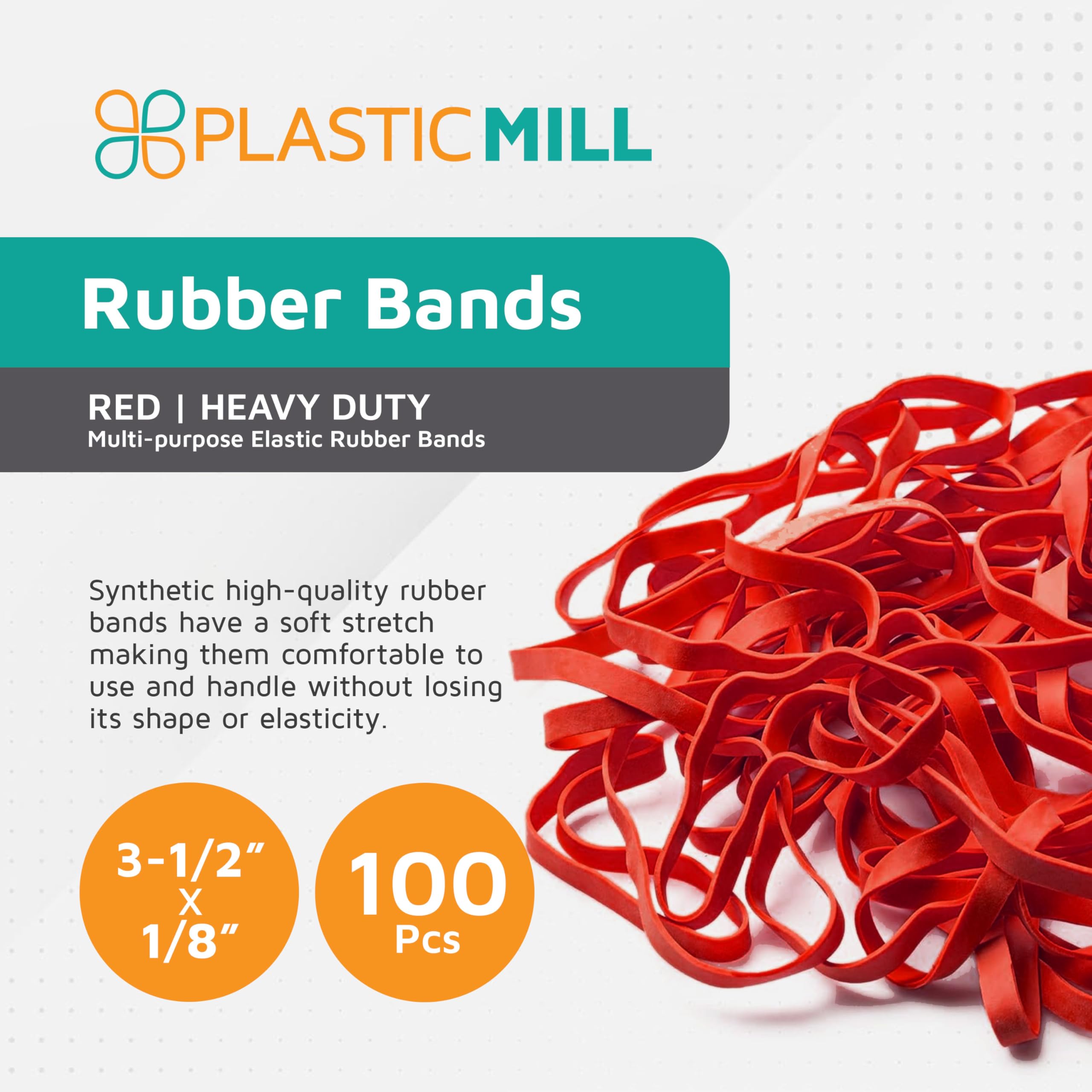 Premium #33 Red Rubber Bands 3.5