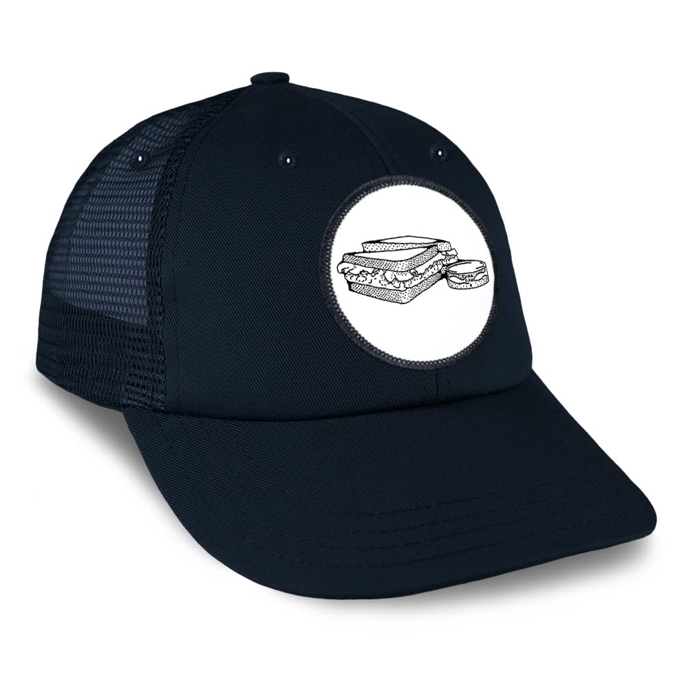 Vintage Trucker Baseball Cap with Patch - Tuna Salad Sandwich Design for Food Lovers | Perfect for Cafés, Restaurants & Casual Wear