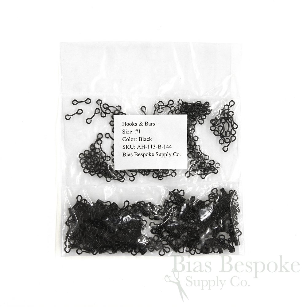 Glen #1 Black Hooks & Bars - 144 Sets for Fishing & Camping
