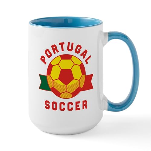 White/Blue Inside - Portugal Soccer Mugs