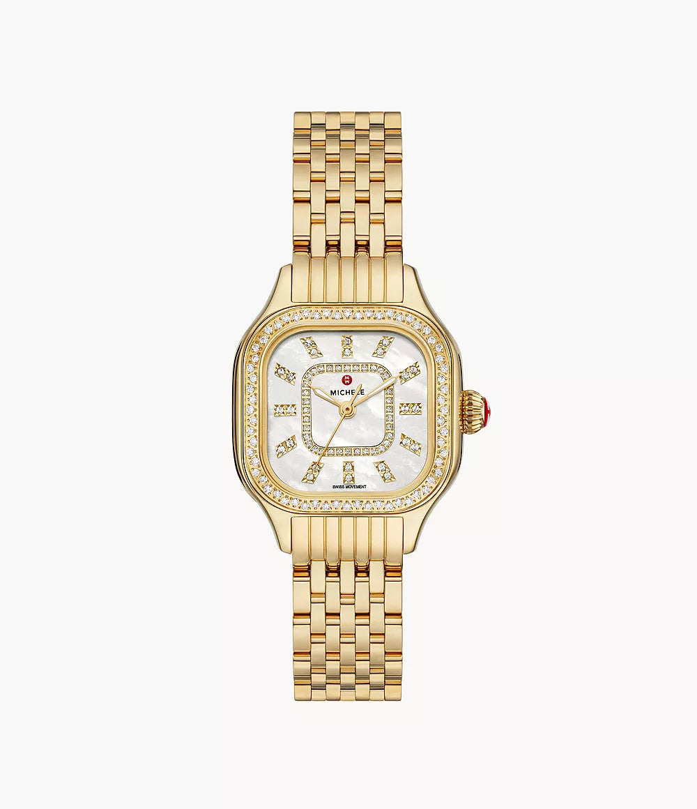 Luxury Meggie Gold Diamond Stainless Steel Watch for Women - Elegant Dress & Formal Occasion Timepiece
