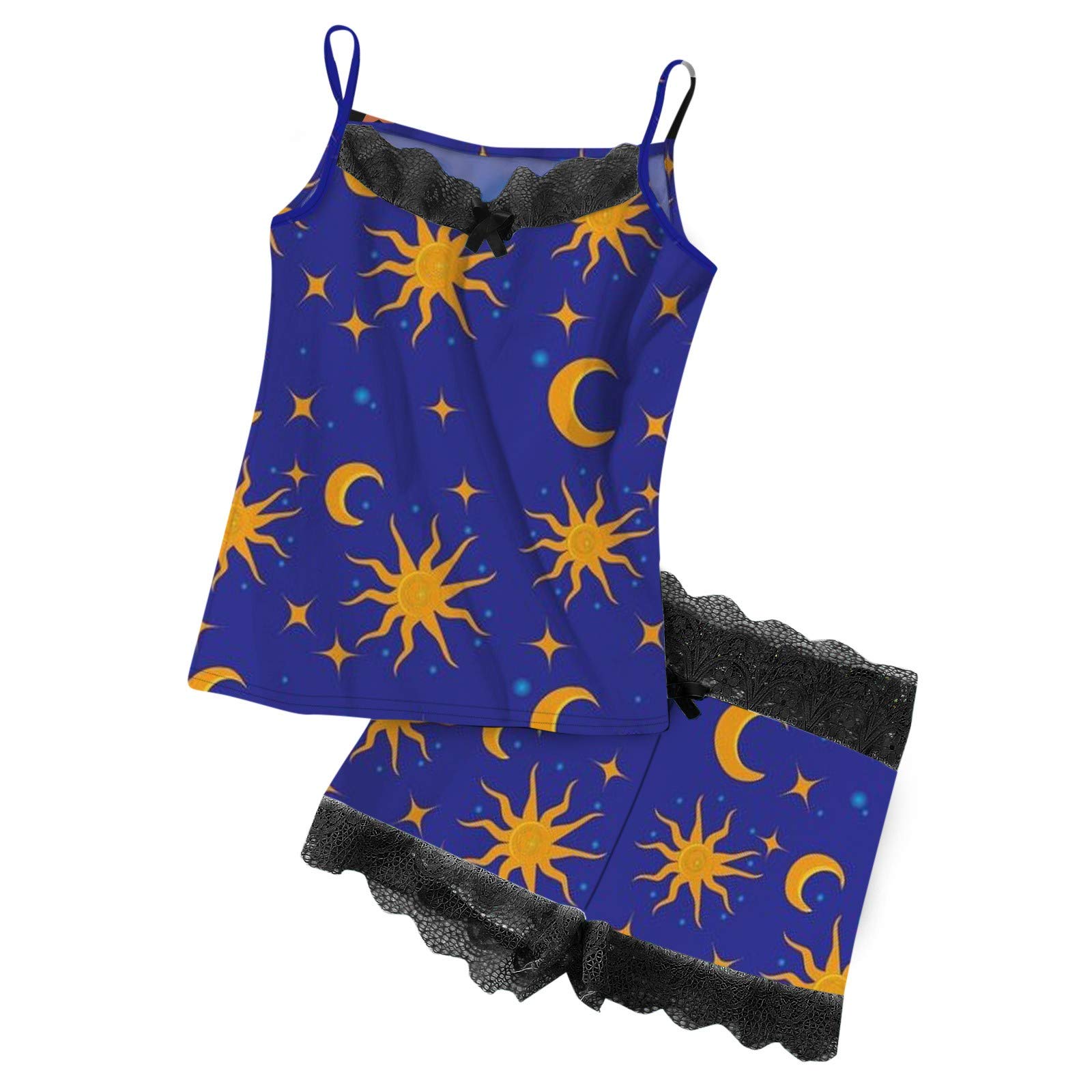 Stylish Printed Women's Casual Sling Lace Blouse & Pant Set - Trendy Two-Piece Outfit for Summer, Beach, and Daily Wear